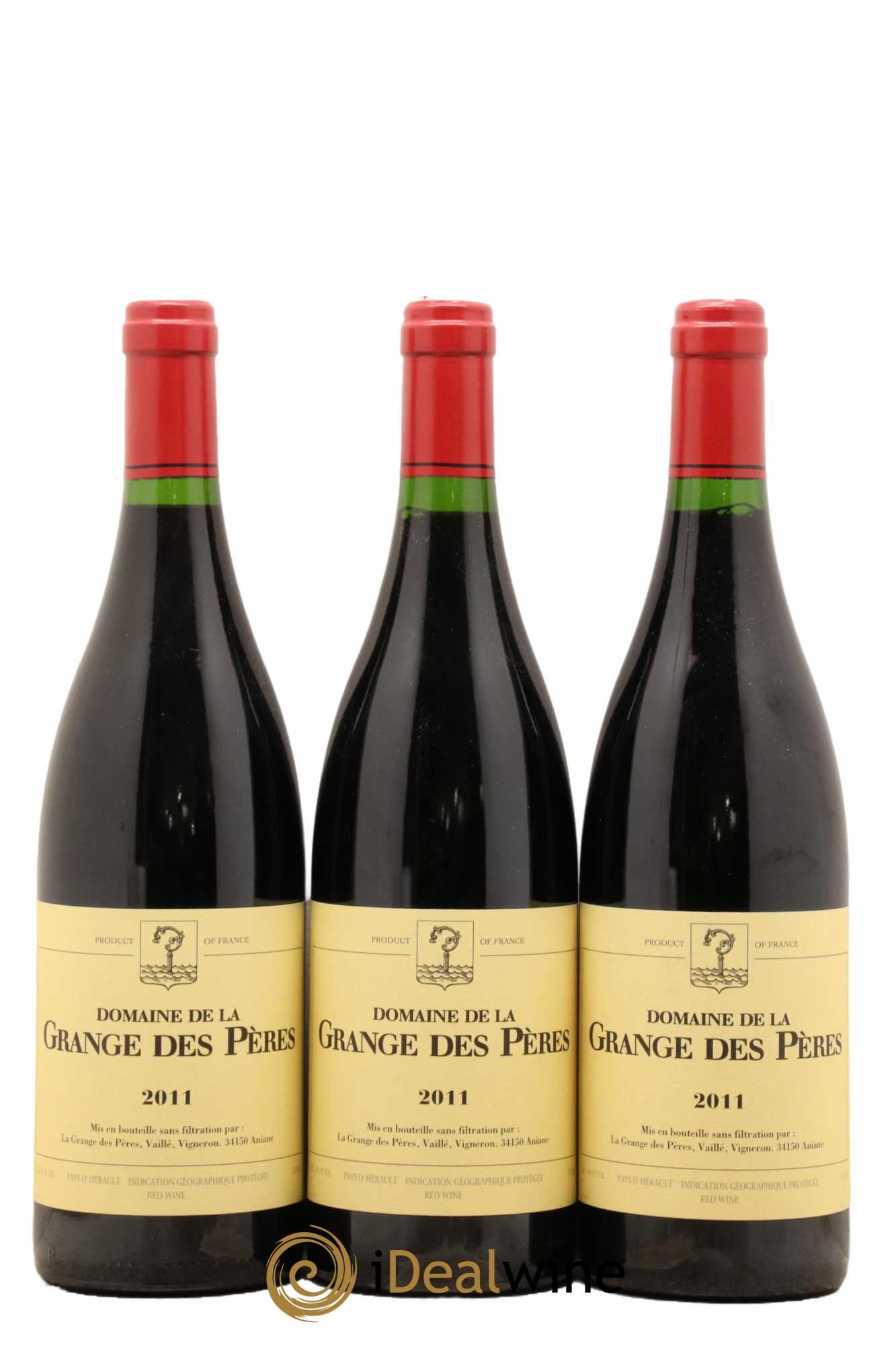 Pays d'Hérault Grange des Pères Laurent Vaillé 2011 - Lot de 3 bouteilles - 0
