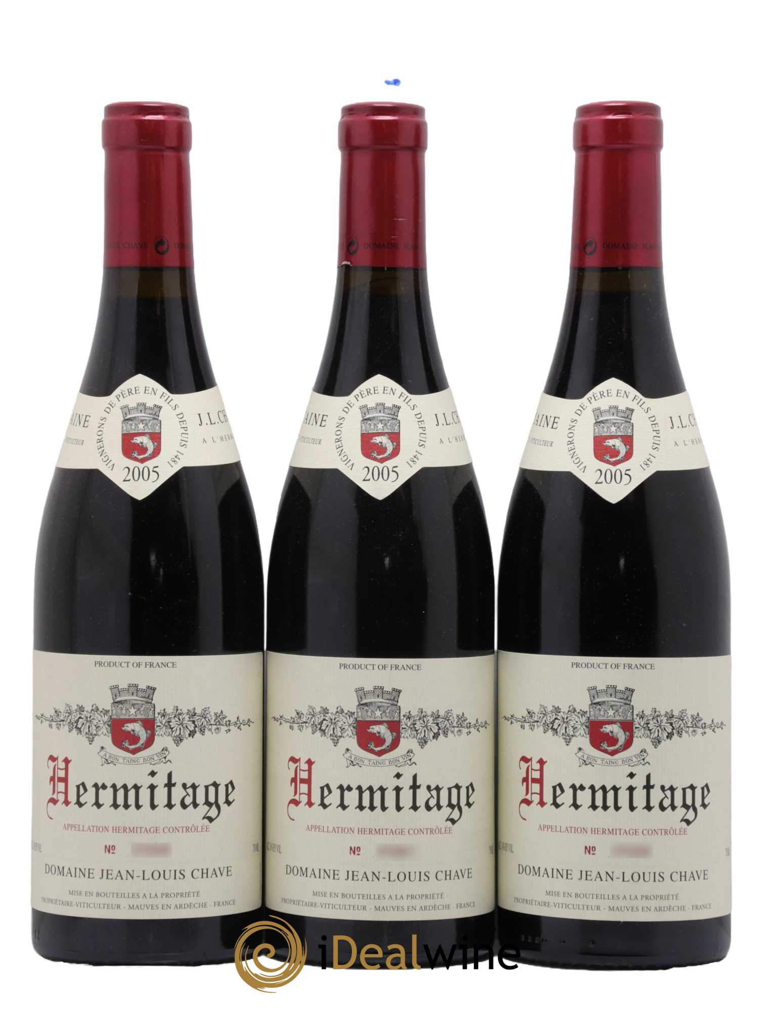 Hermitage Jean-Louis Chave 2005 - Lot de 3 bouteilles - 0