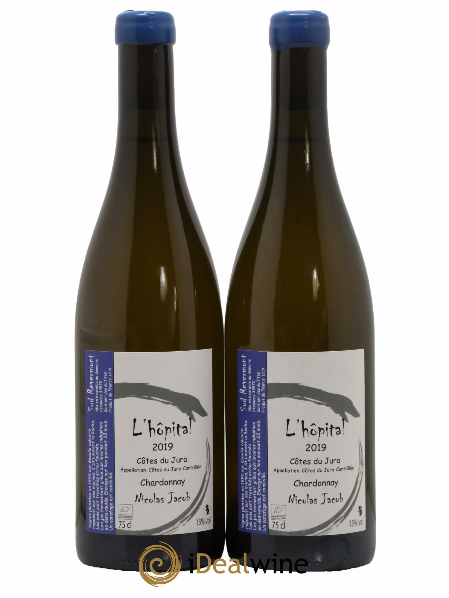 Côtes du Jura Chardonnay L'Hôpital Nicolas Jacob 2019 - Lot de 2 bouteilles - 0