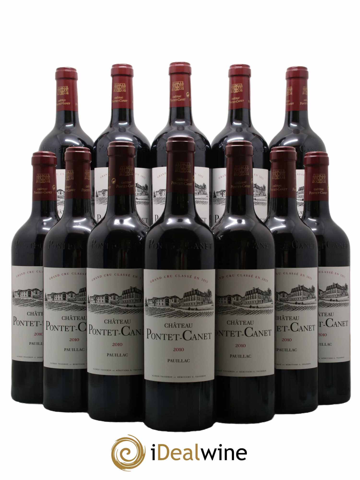 Château Pontet Canet 5ème Grand Cru Classé 2010 - Lot de 12 bouteilles - 0