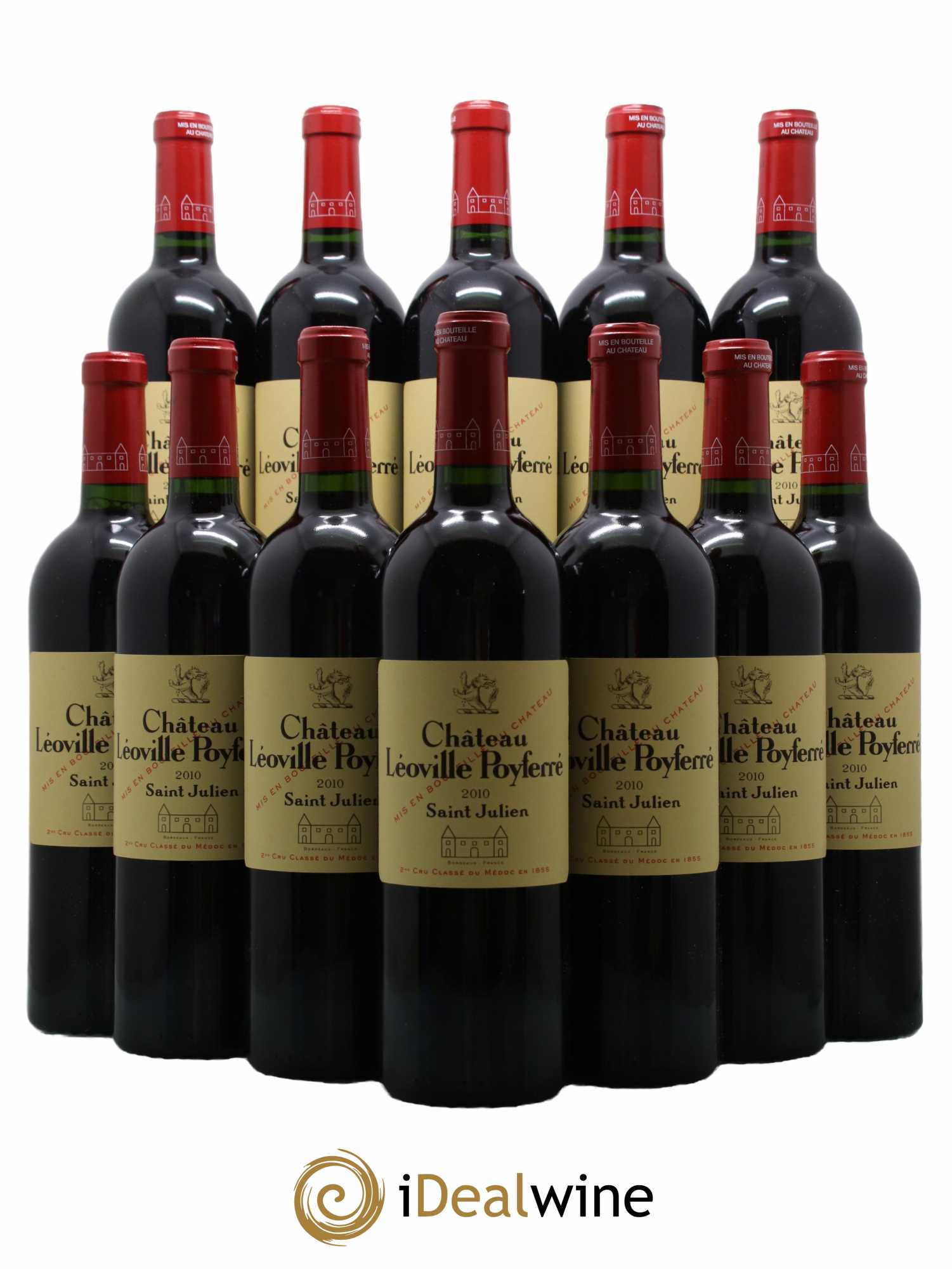 Château Léoville Poyferré 2ème Grand Cru Classé 2010 - Lot de 12 bouteilles - 0