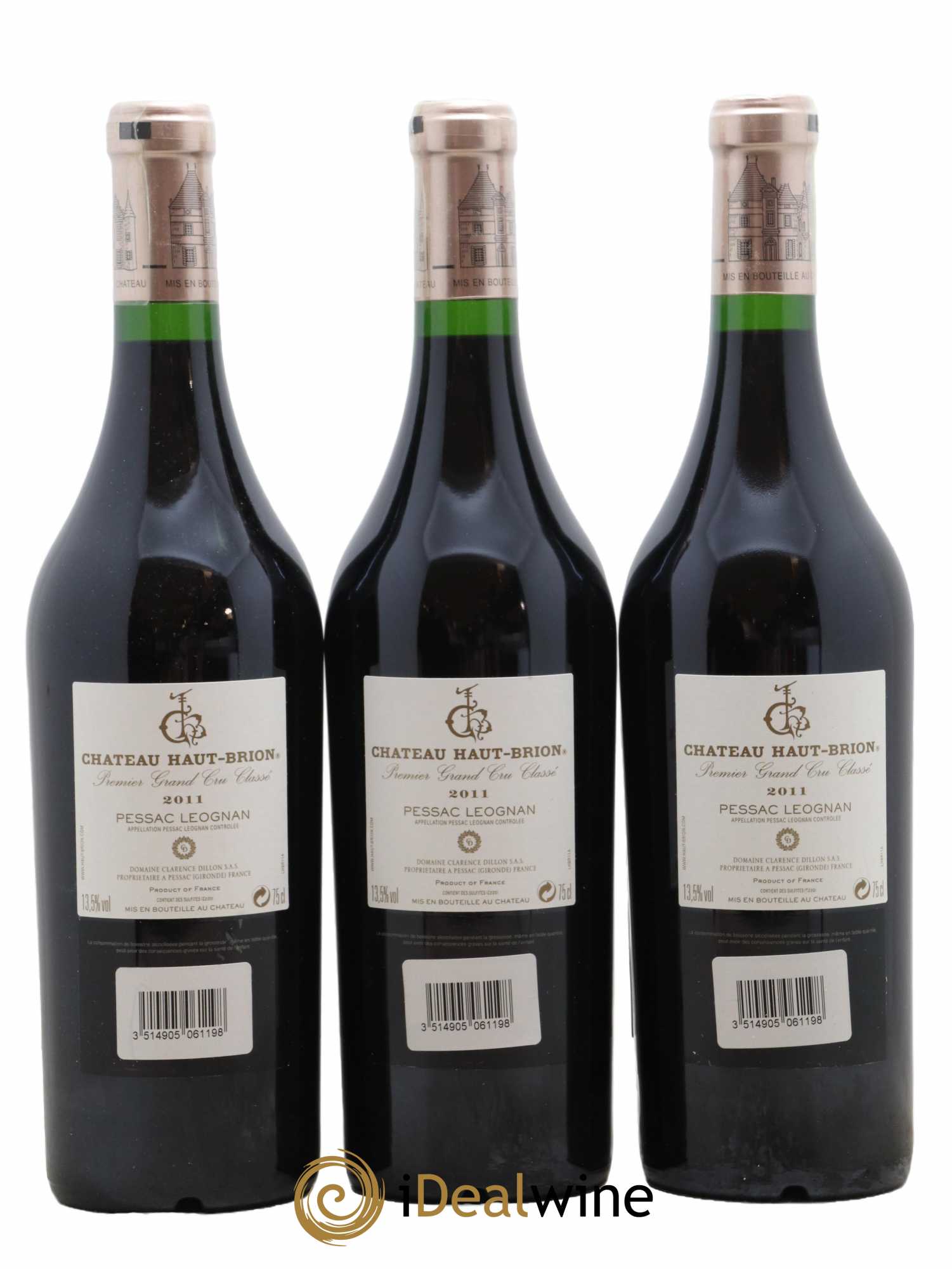 Château Haut Brion 1er Grand Cru Classé 2011 - Lot de 3 bouteilles - 1