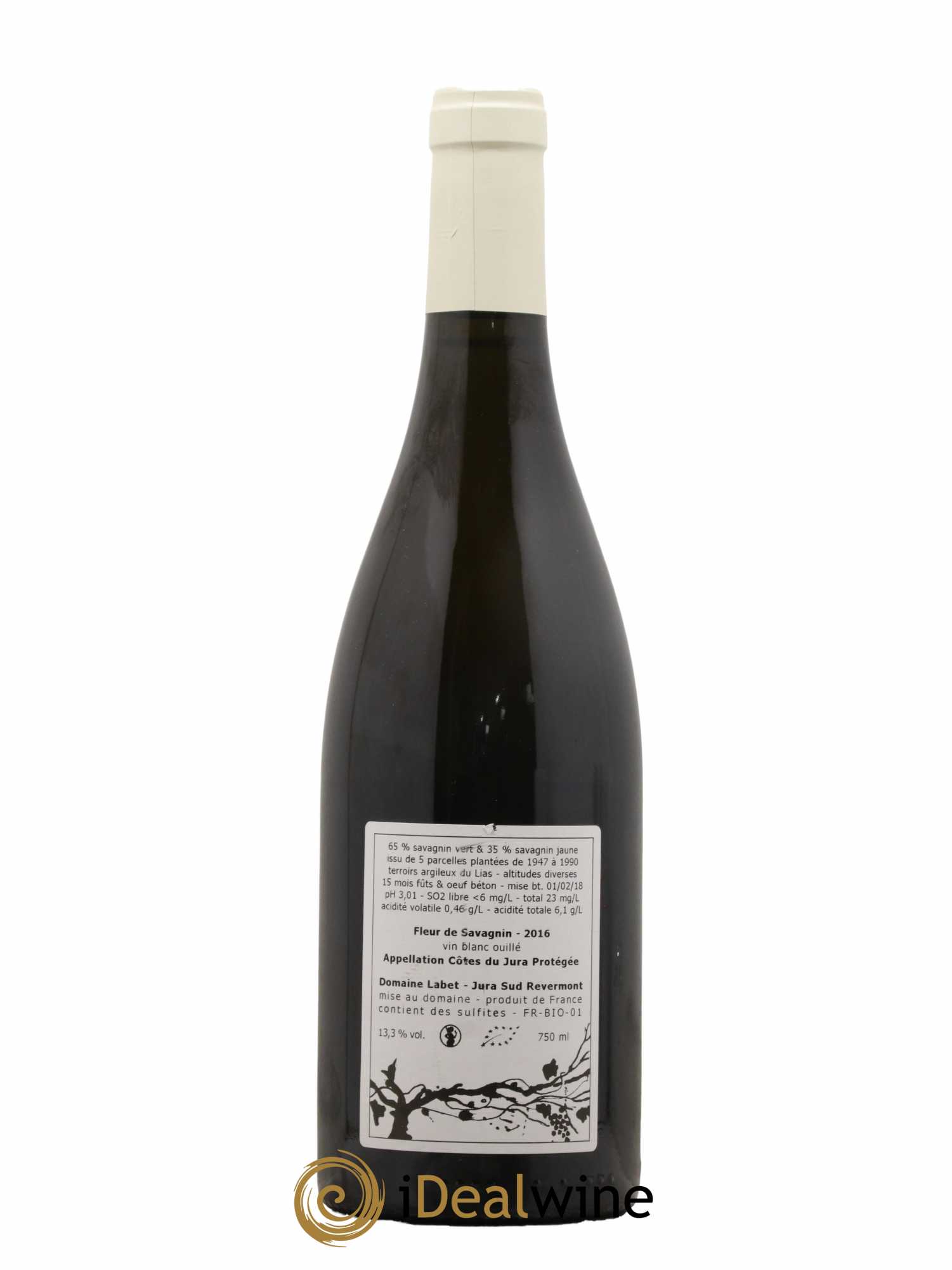 Côtes du Jura Fleur de Savagnin Romain - Julien - Charline Labet 2016 - Lot de 1 bouteille - 1