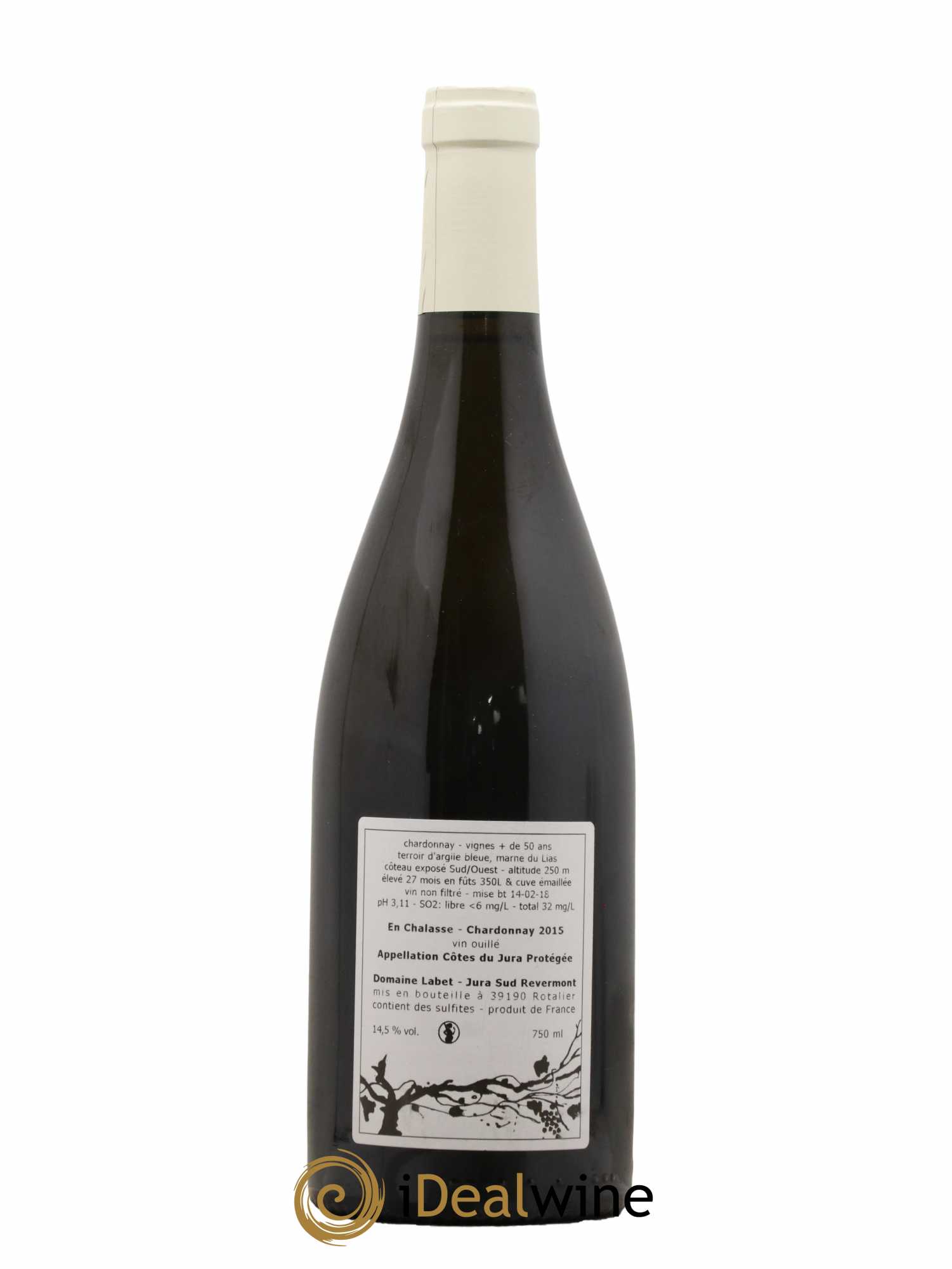 Côtes du Jura Chardonnay En Chalasse Romain - Julien - Charline Labet 2015 - Lot de 1 bouteille - 1