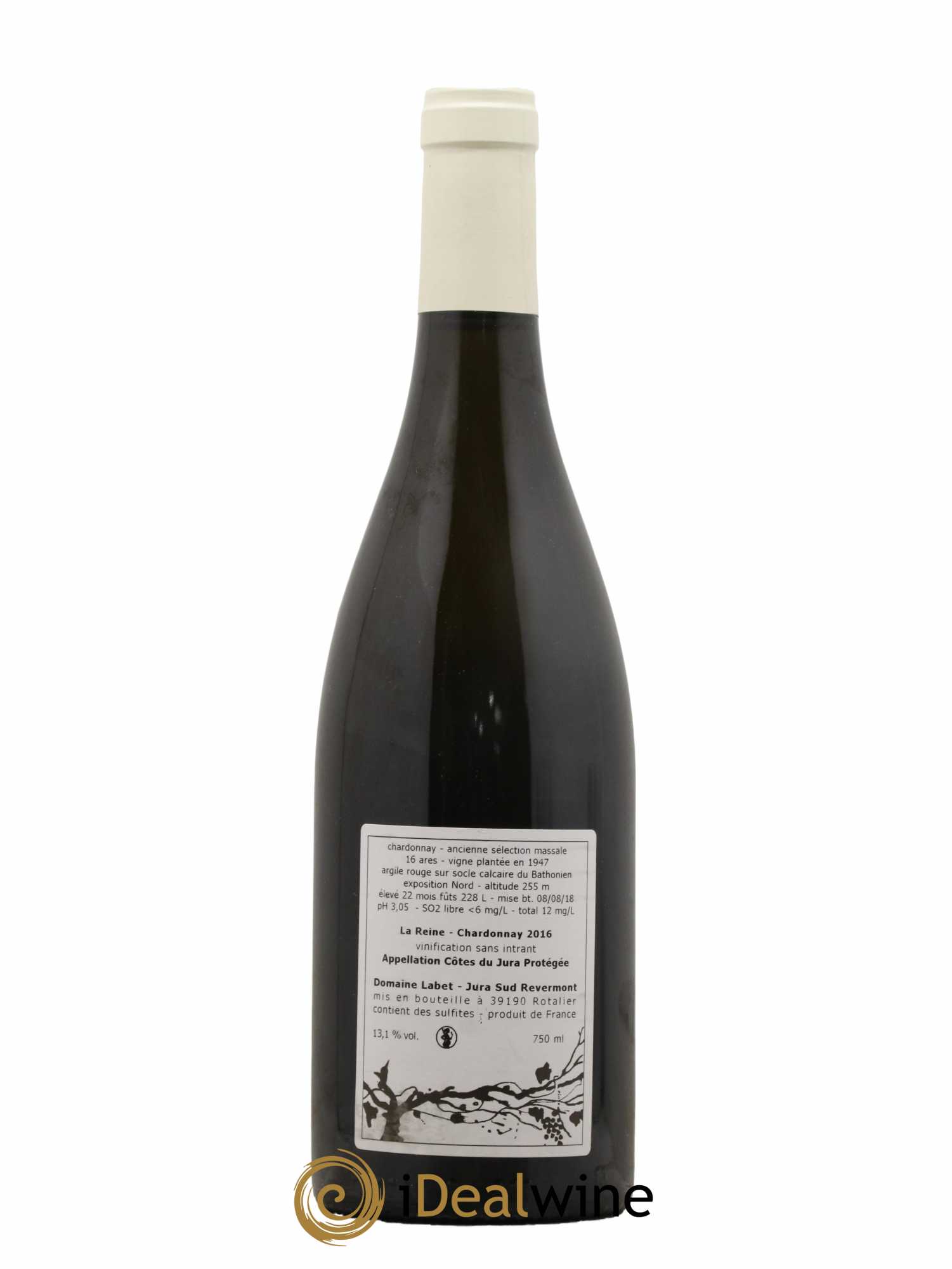 Côtes du Jura Chardonnay La Reine Romain - Julien  - Charline Labet 2016 - Lot de 1 bouteille - 1