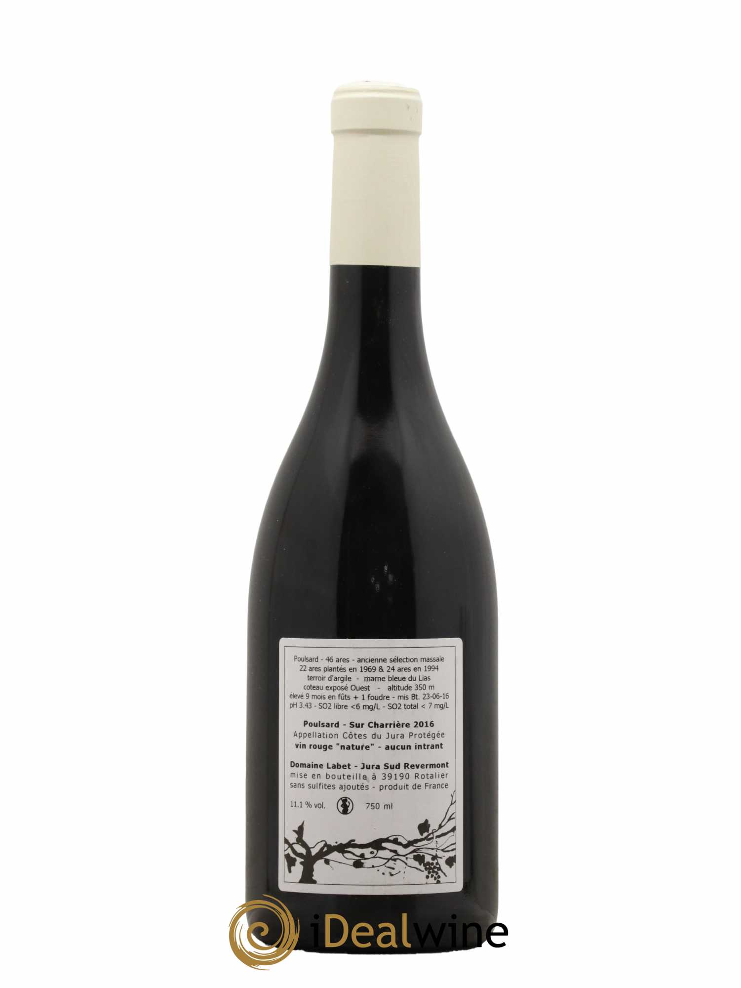 Côtes du Jura Poulsard Sur Charrière Romain - Julien - Charline Labet 2016 - Lot de 1 bouteille - 1