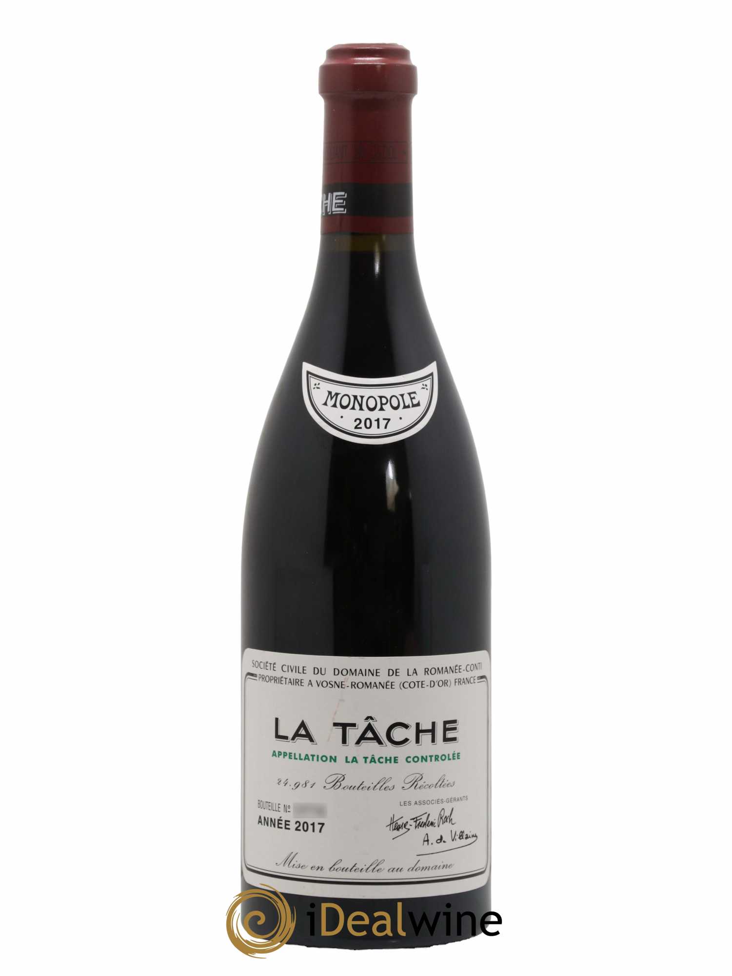 La Tâche Grand Cru Domaine de la Romanée-Conti 2017 - Lot de 1 bouteille - 0