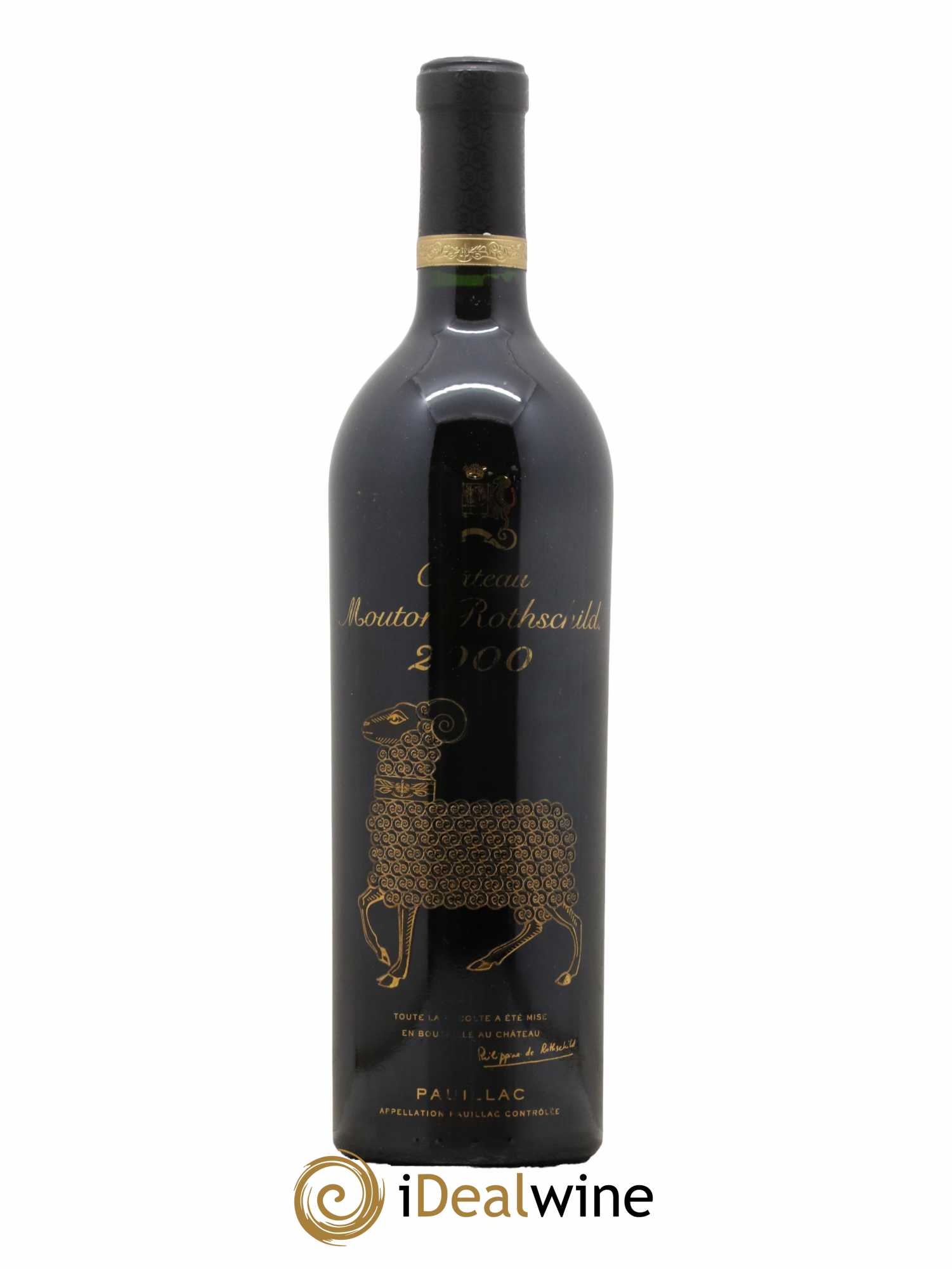 Château Mouton Rothschild 1er Grand Cru Classé 2000 - Lot de 1 bouteille - 0