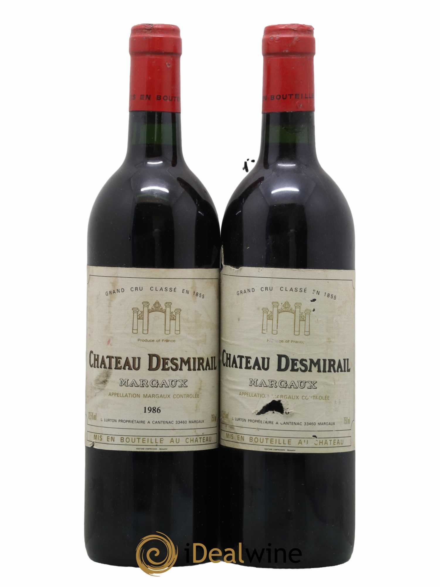 Château Desmirail 3ème Grand Cru Classé 1986 - Lot de 2 bouteilles - 0