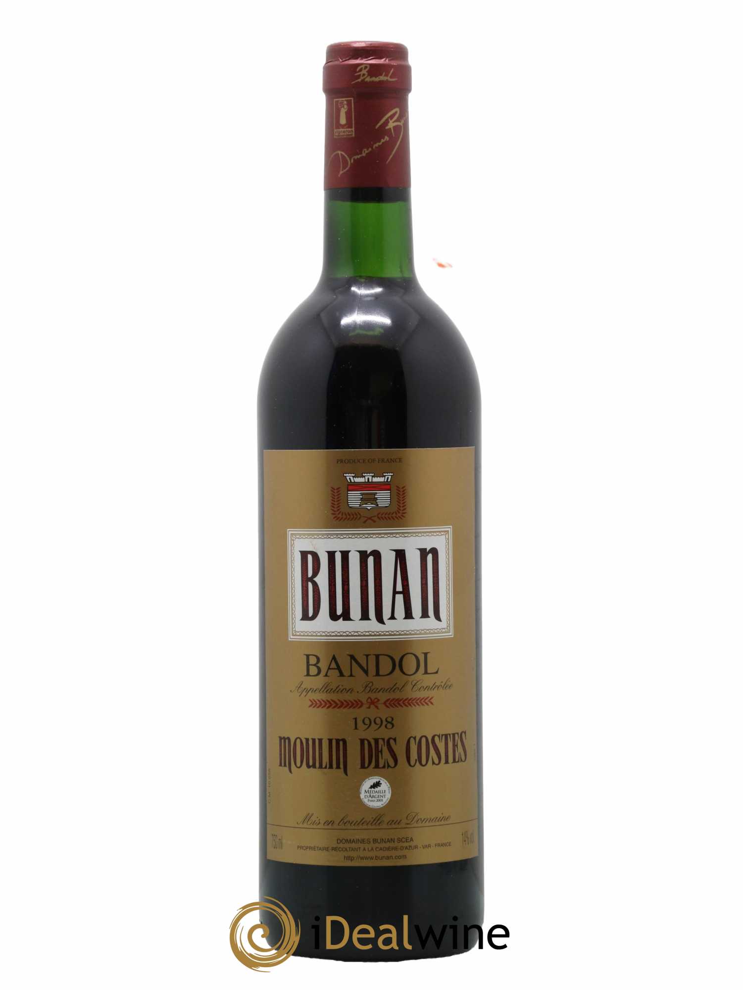 Bandol Moulin des Costes Domaine Bunan 1998 - Lot de 1 bouteille - 0