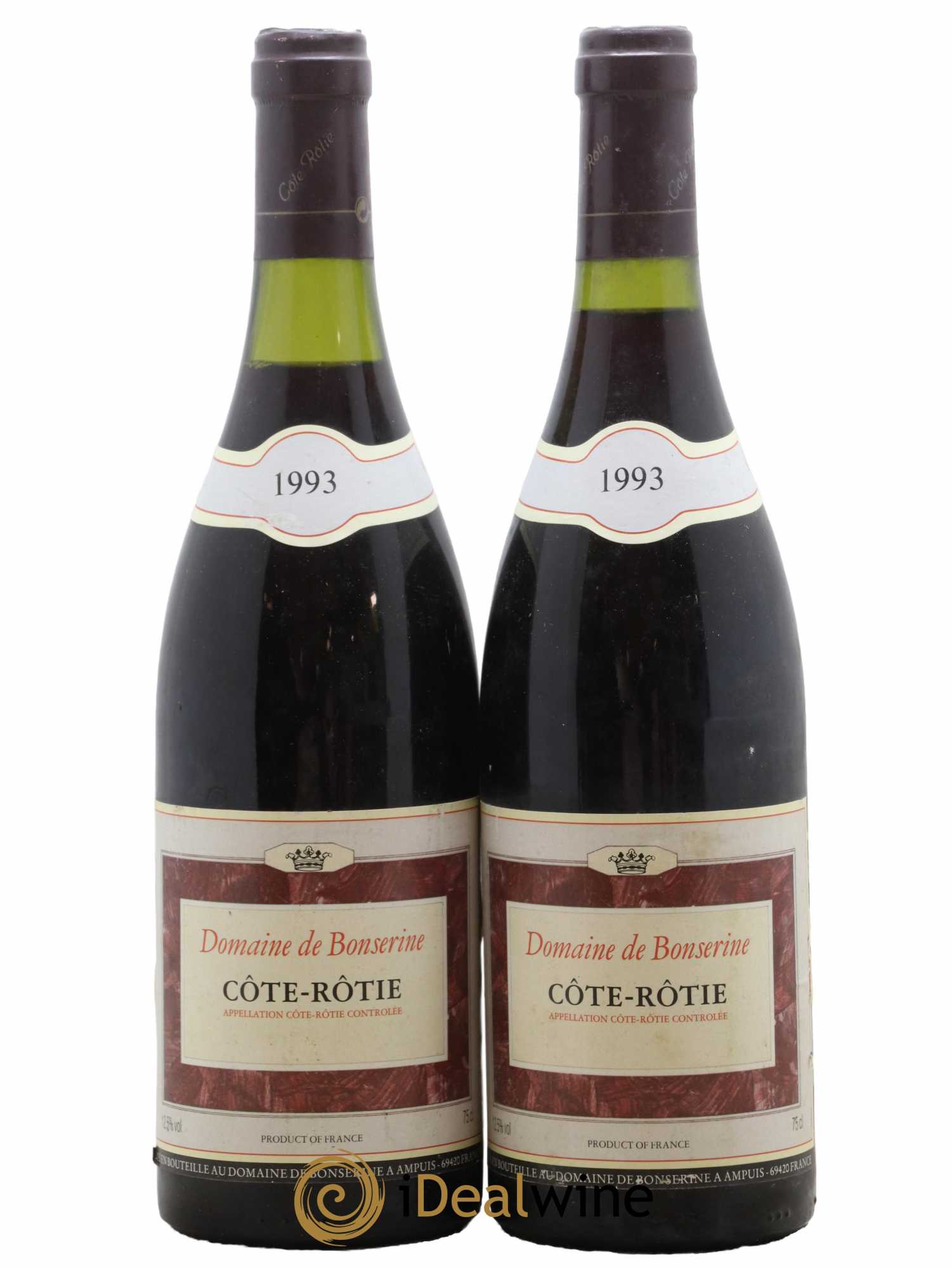 Côte-Rôtie Domaine de Bonserine 1993 - Lot de 2 bouteilles - 0