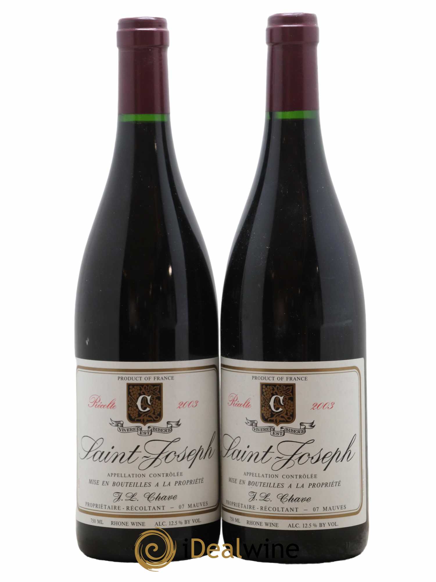 Saint-Joseph Jean-Louis Chave 2003 - Lot de 2 bouteilles - 0