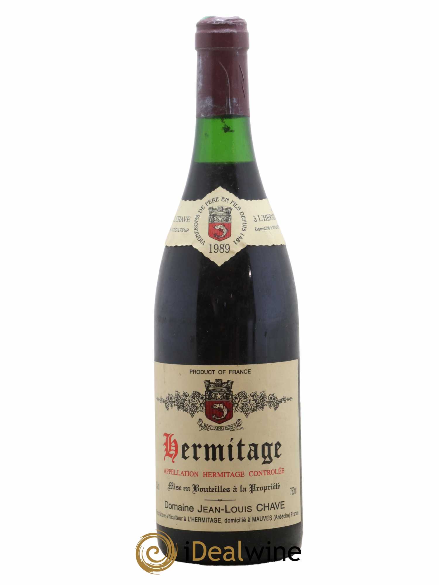 Hermitage Jean-Louis Chave 1989 - Lot de 1 bouteille - 0