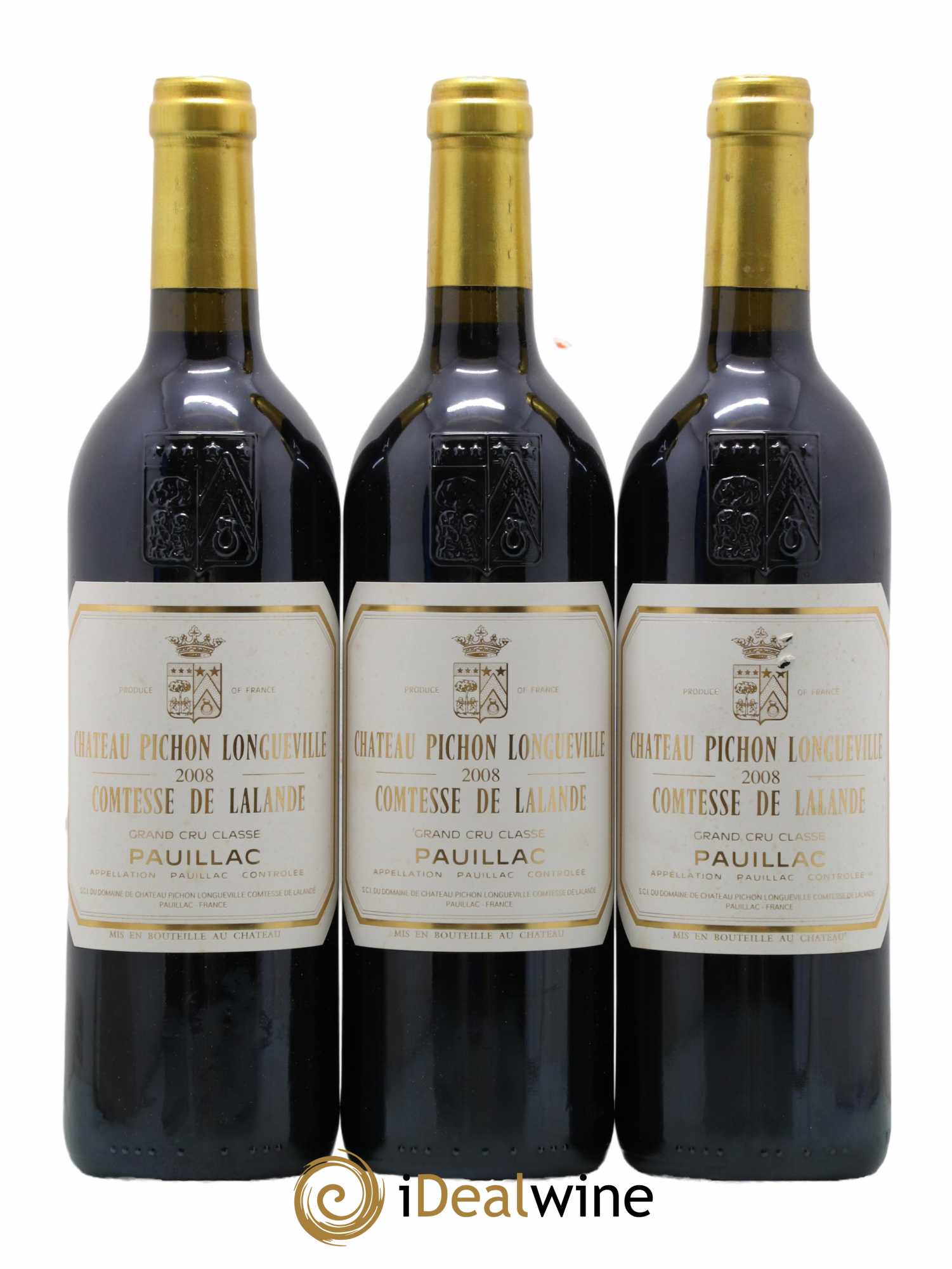 Château Pichon Longueville Comtesse de Lalande 2ème Grand Cru Classé 2008 - Lot de 3 bouteilles - 0