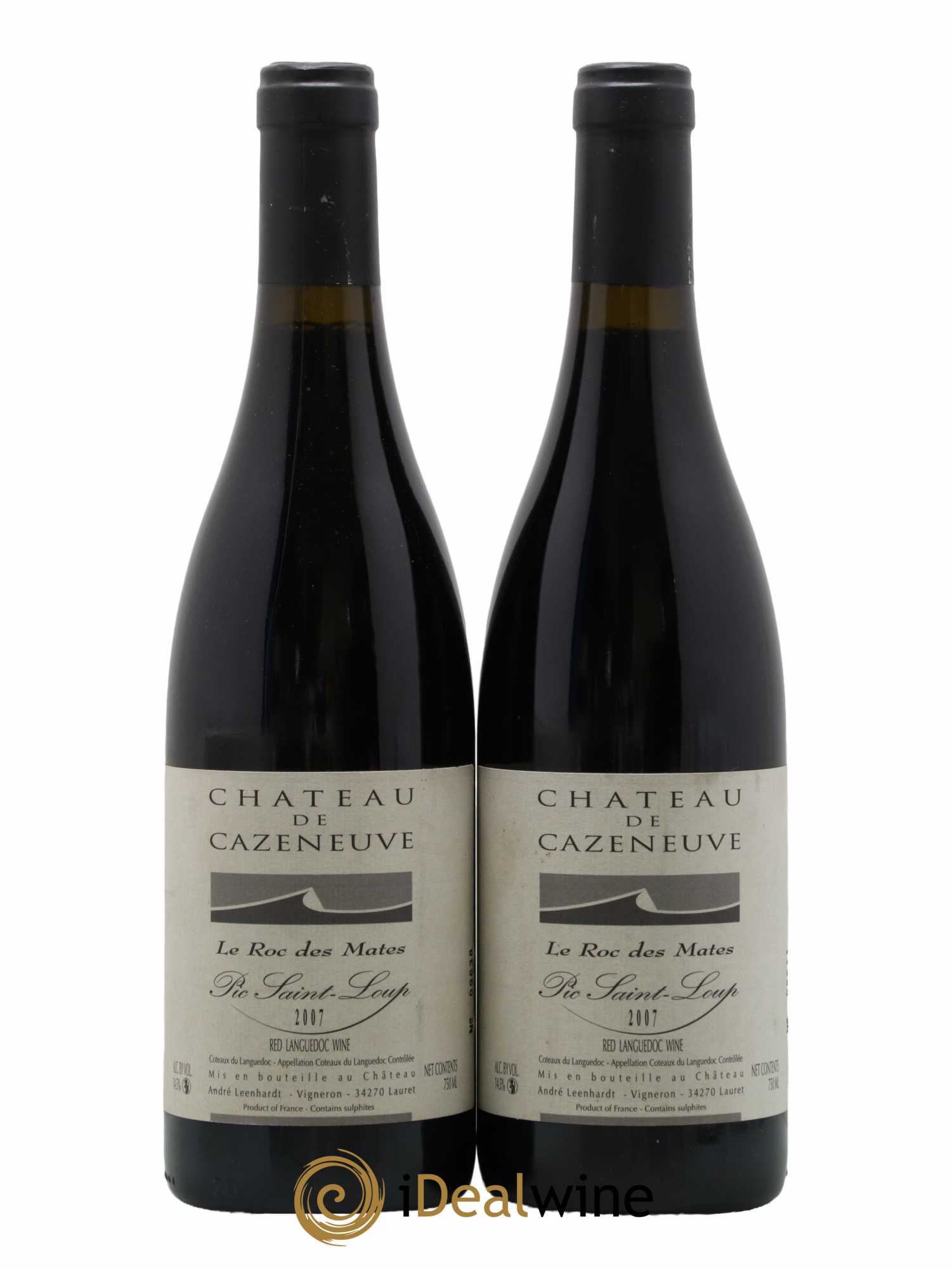 Coteaux du Languedoc Le Roc des Mates Pic Saint Loup Château Cazeneuves 2007 - Lot de 2 bouteilles - 0