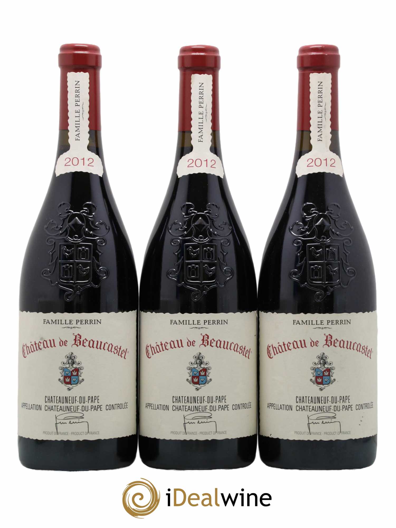 Châteauneuf-du-Pape Château de Beaucastel Famille Perrin 2012 - Lot de 3 bouteilles - 0