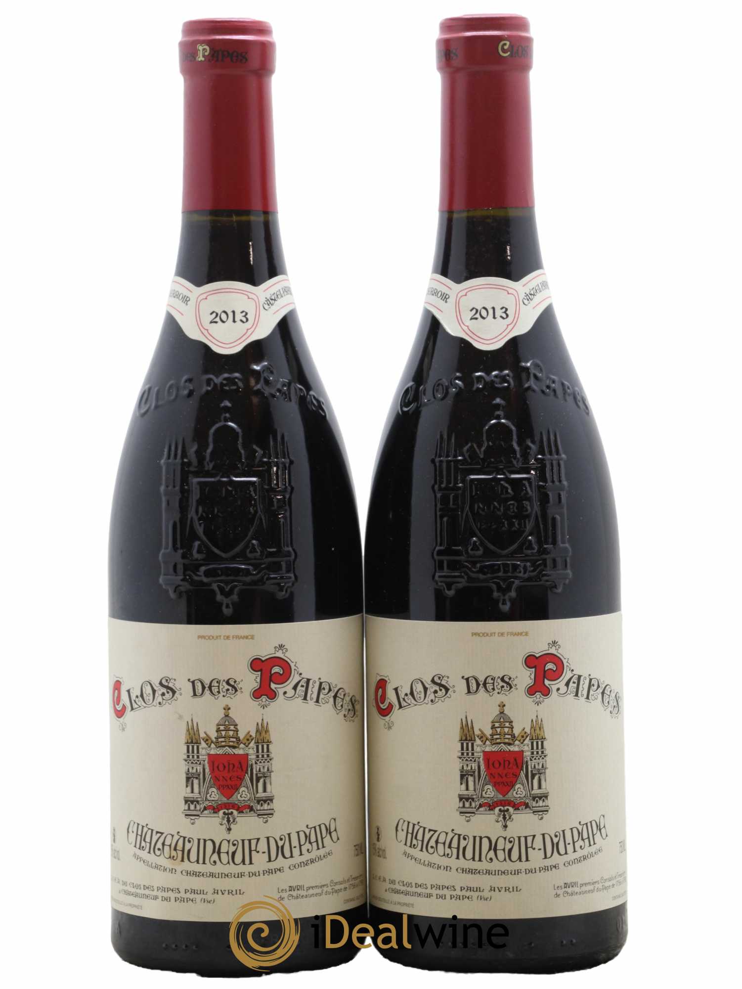 Châteauneuf-du-Pape Clos des Papes - Paul Avril 2013 - Lot de 2 bouteilles - 0
