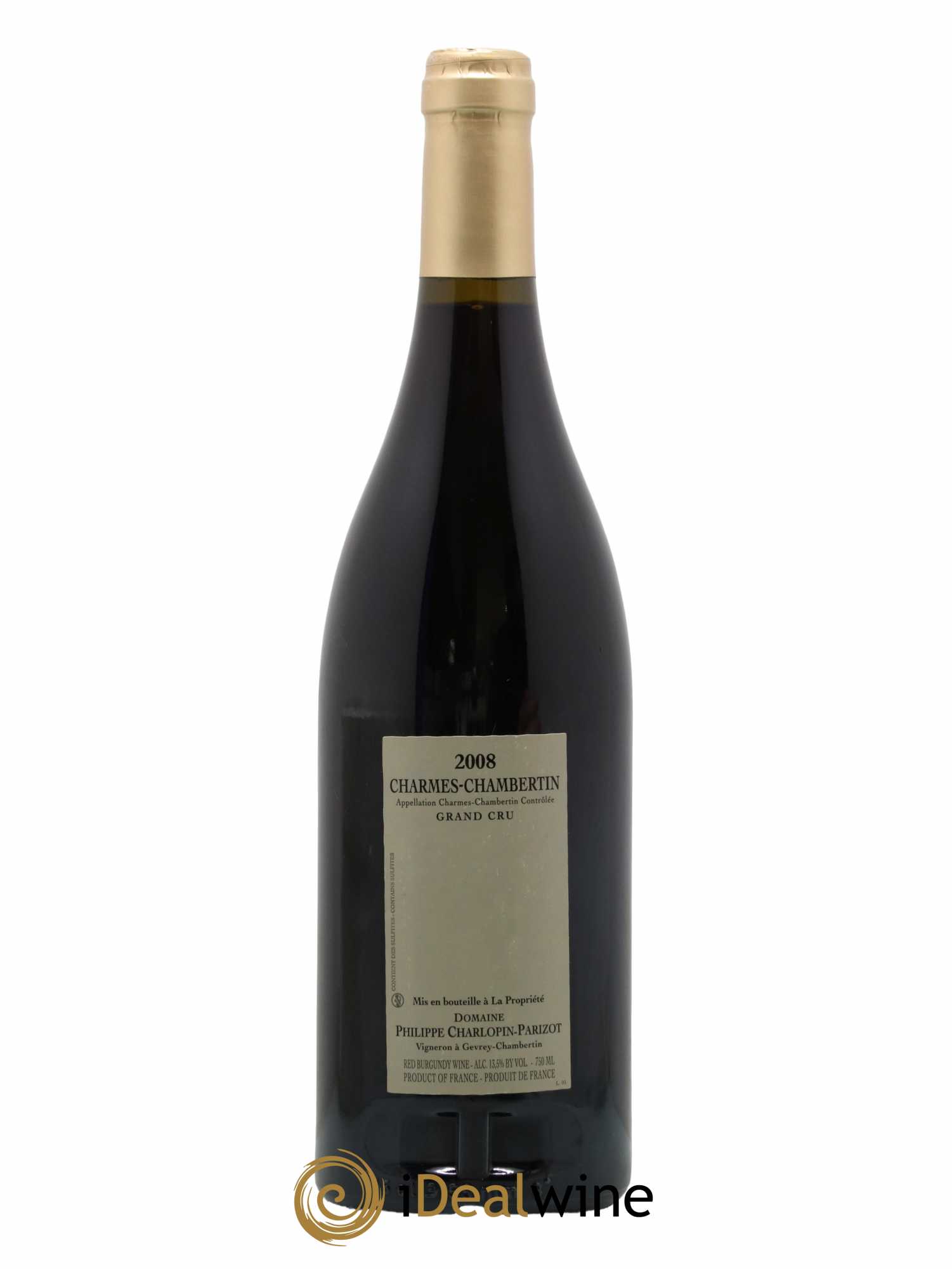 Charmes-Chambertin Grand Cru Charlopin-Parizot 2008 - Lot de 1 bouteille - 1