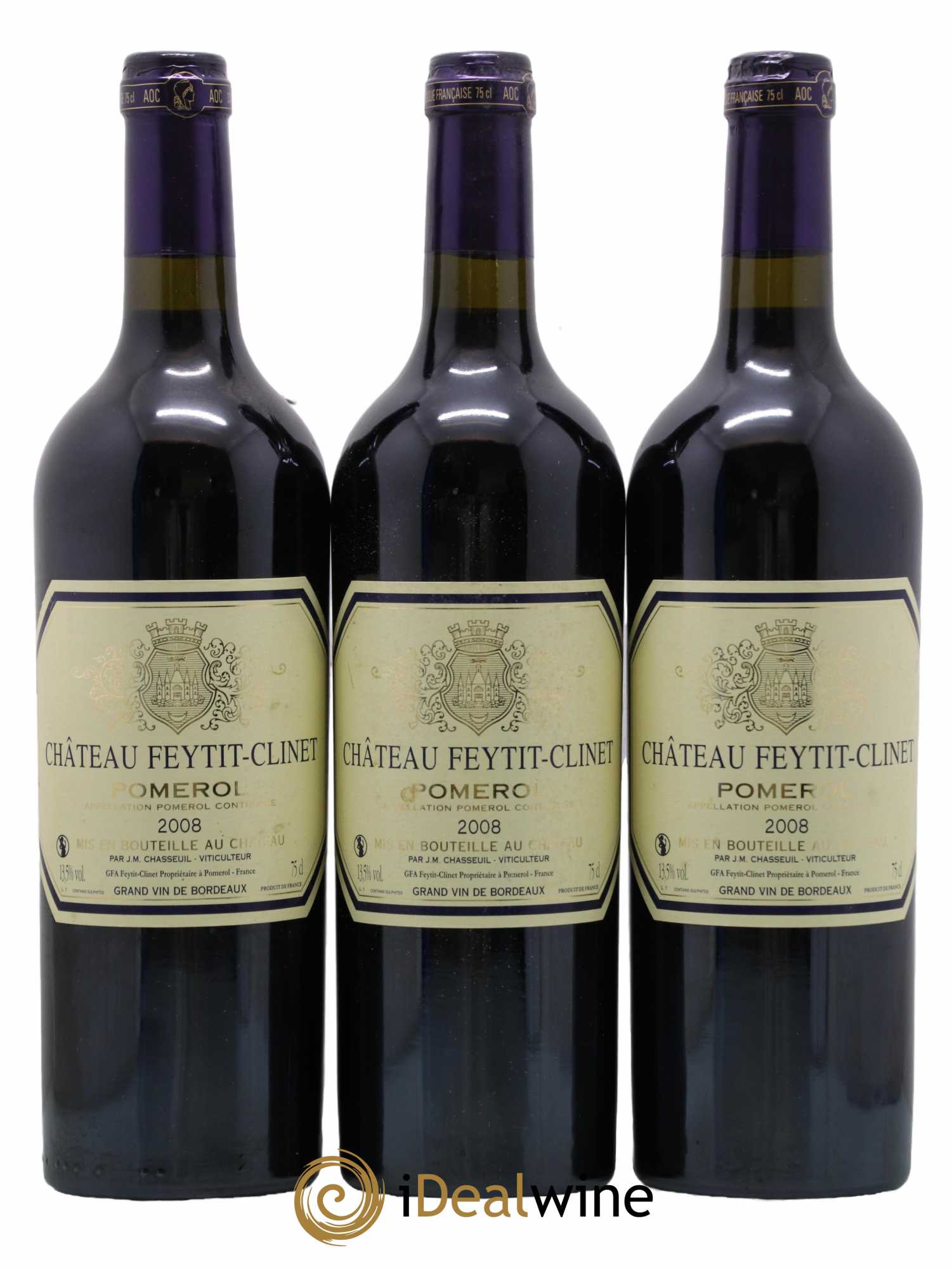 Château Feytit-Clinet 2008 - Lot de 3 bouteilles - 0