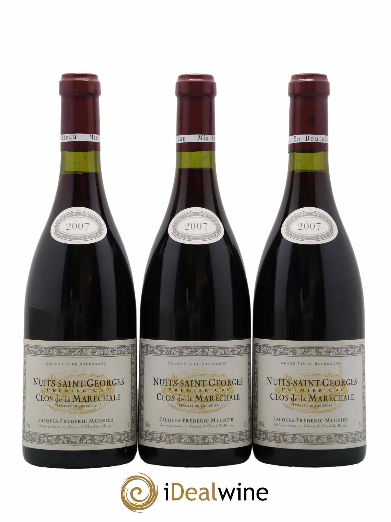 Nuits-Saint-Georges 1er Cru Clos de La Maréchale Jacques-Frédéric Mugnier 2007 - Lot de 3 bouteilles - 0