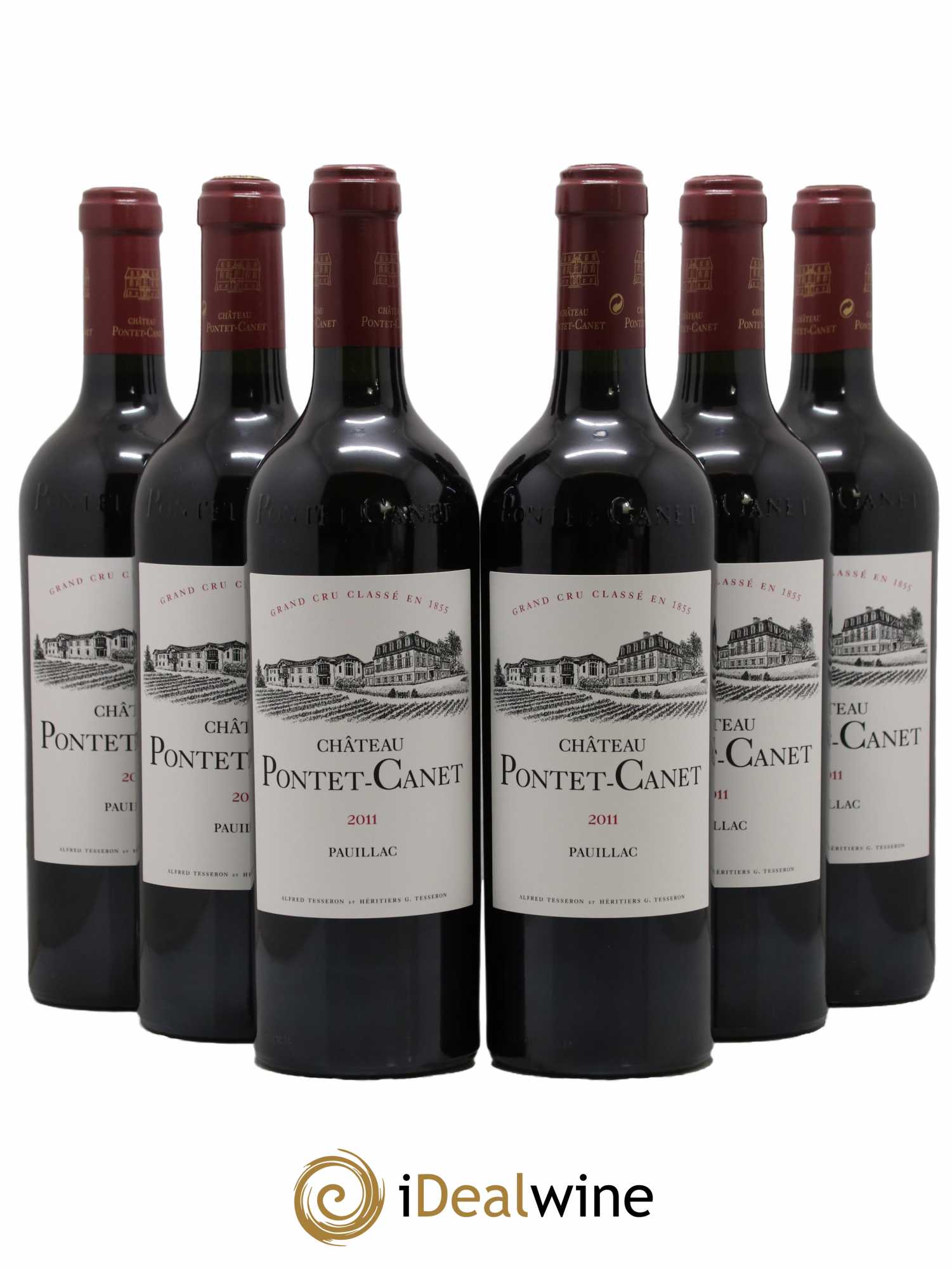 Château Pontet Canet 5ème Grand Cru Classé 2011 - Lot de 6 bouteilles - 0