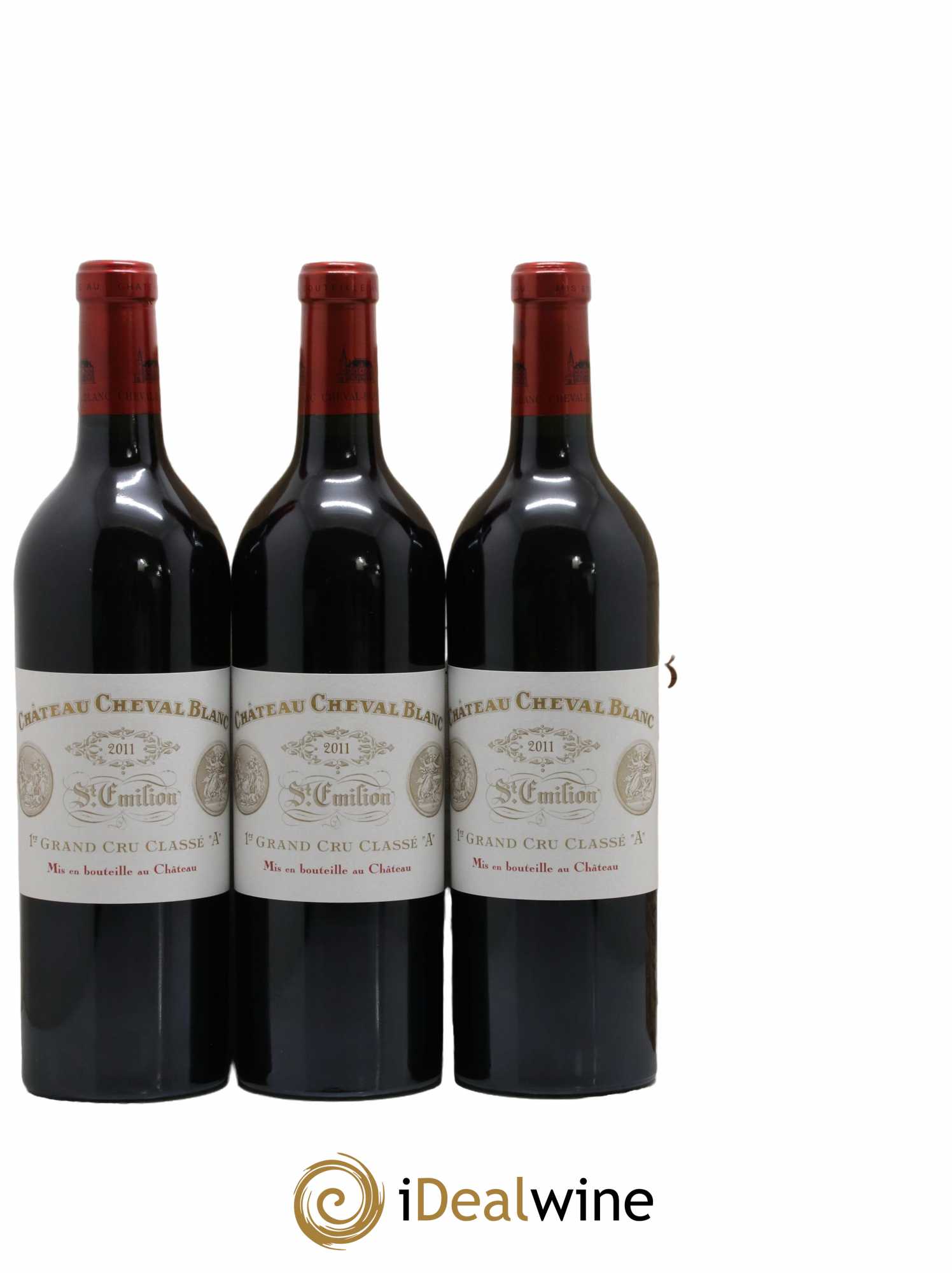 Château Cheval Blanc 1er Grand Cru Classé A 2011 - Lot de 3 bouteilles - 0