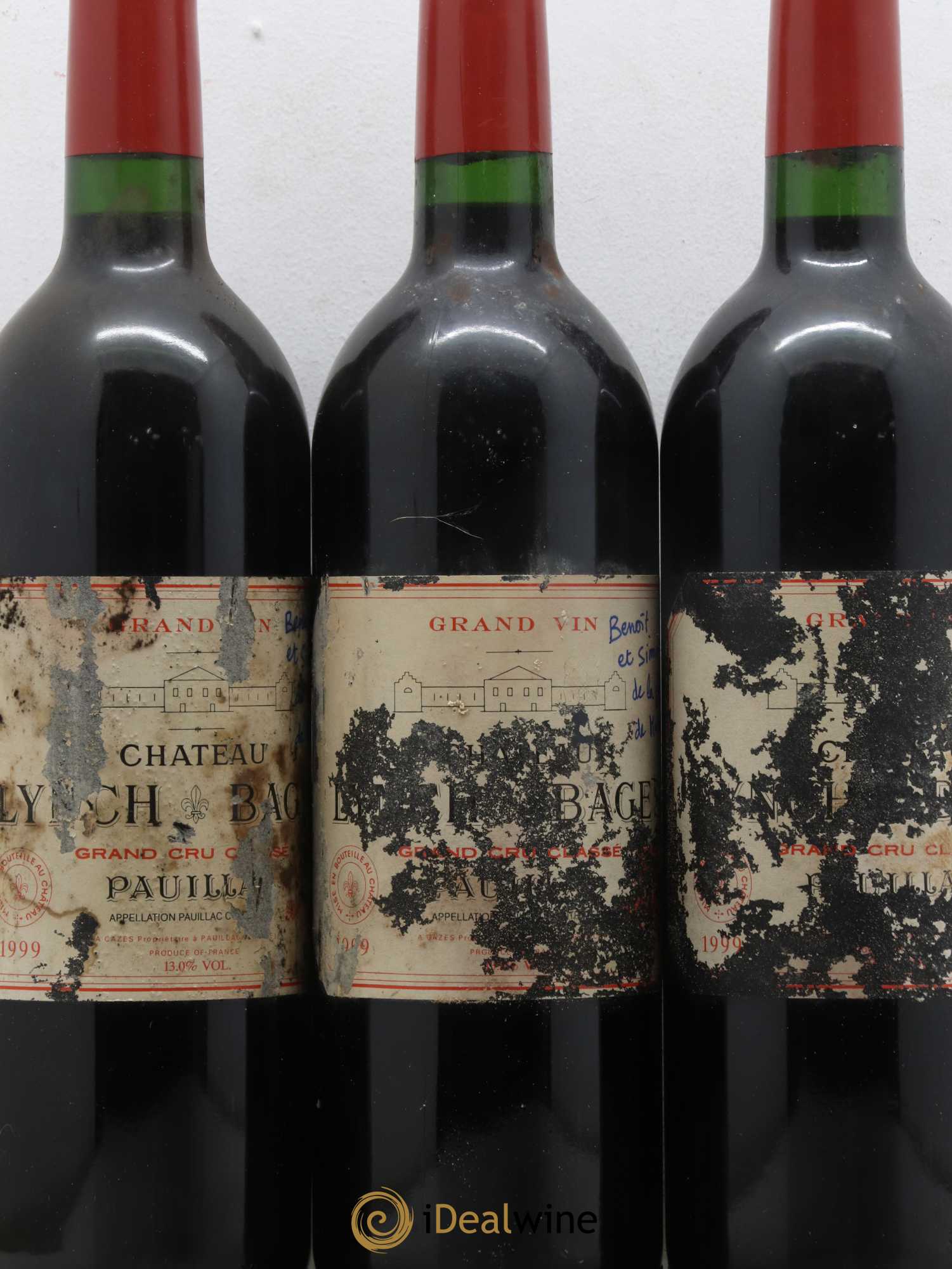 Château Lynch Bages 5ème Grand Cru Classé 1999 - Lot de 3 bouteilles - 1
