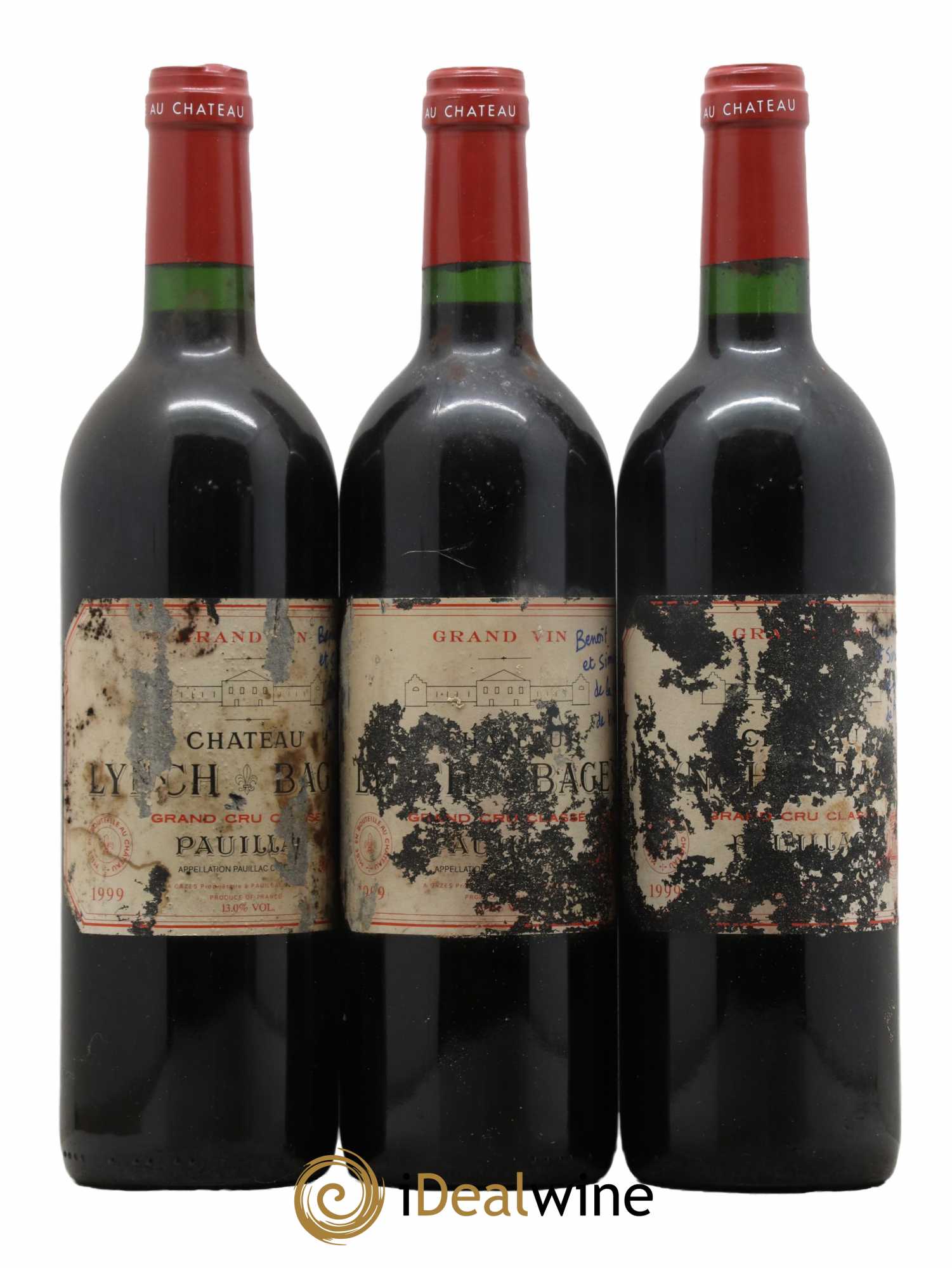 Château Lynch Bages 5ème Grand Cru Classé 1999 - Lot de 3 bouteilles - 0
