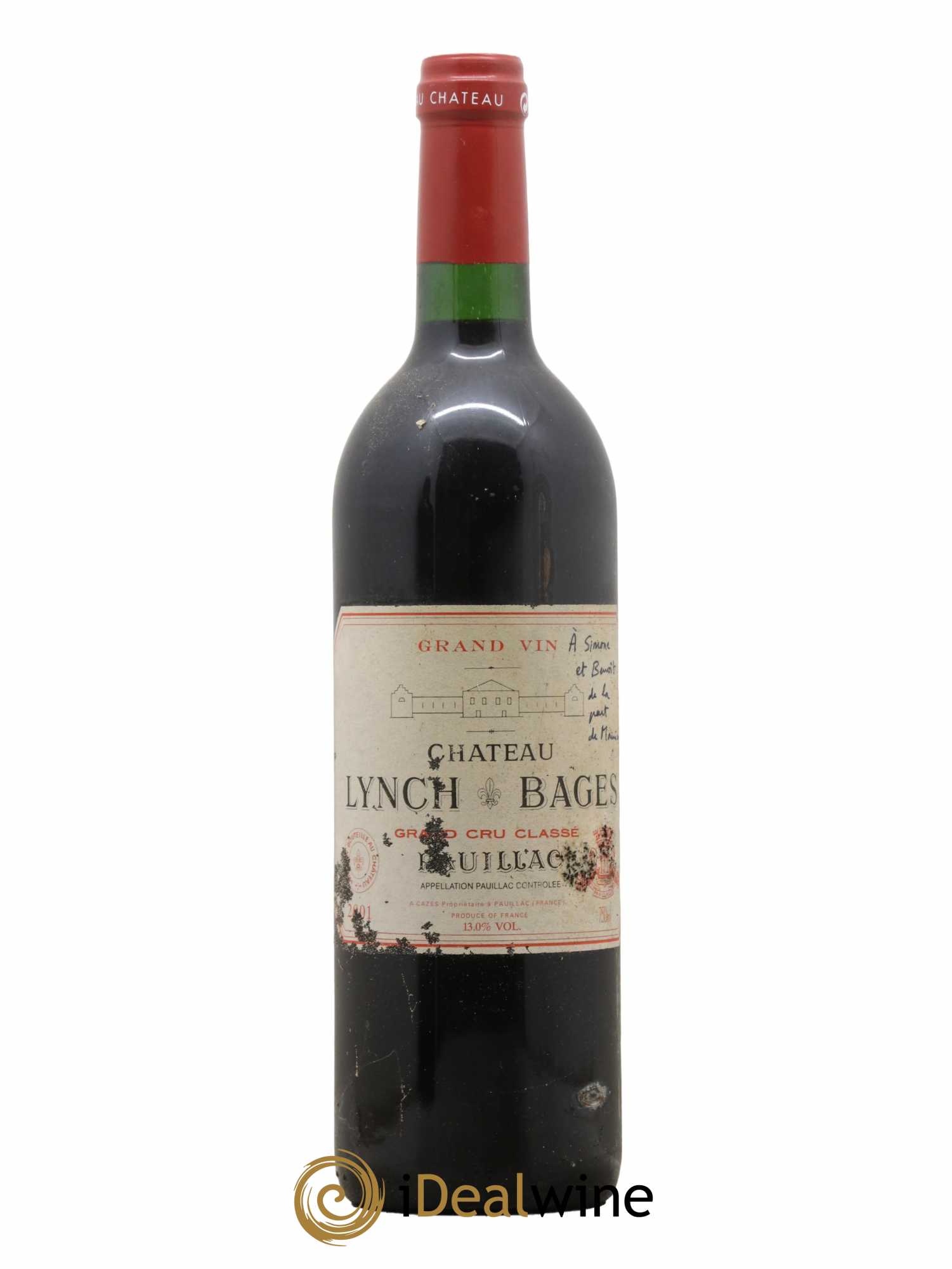 Château Lynch Bages 5ème Grand Cru Classé 2001 - Lot de 1 bouteille - 0