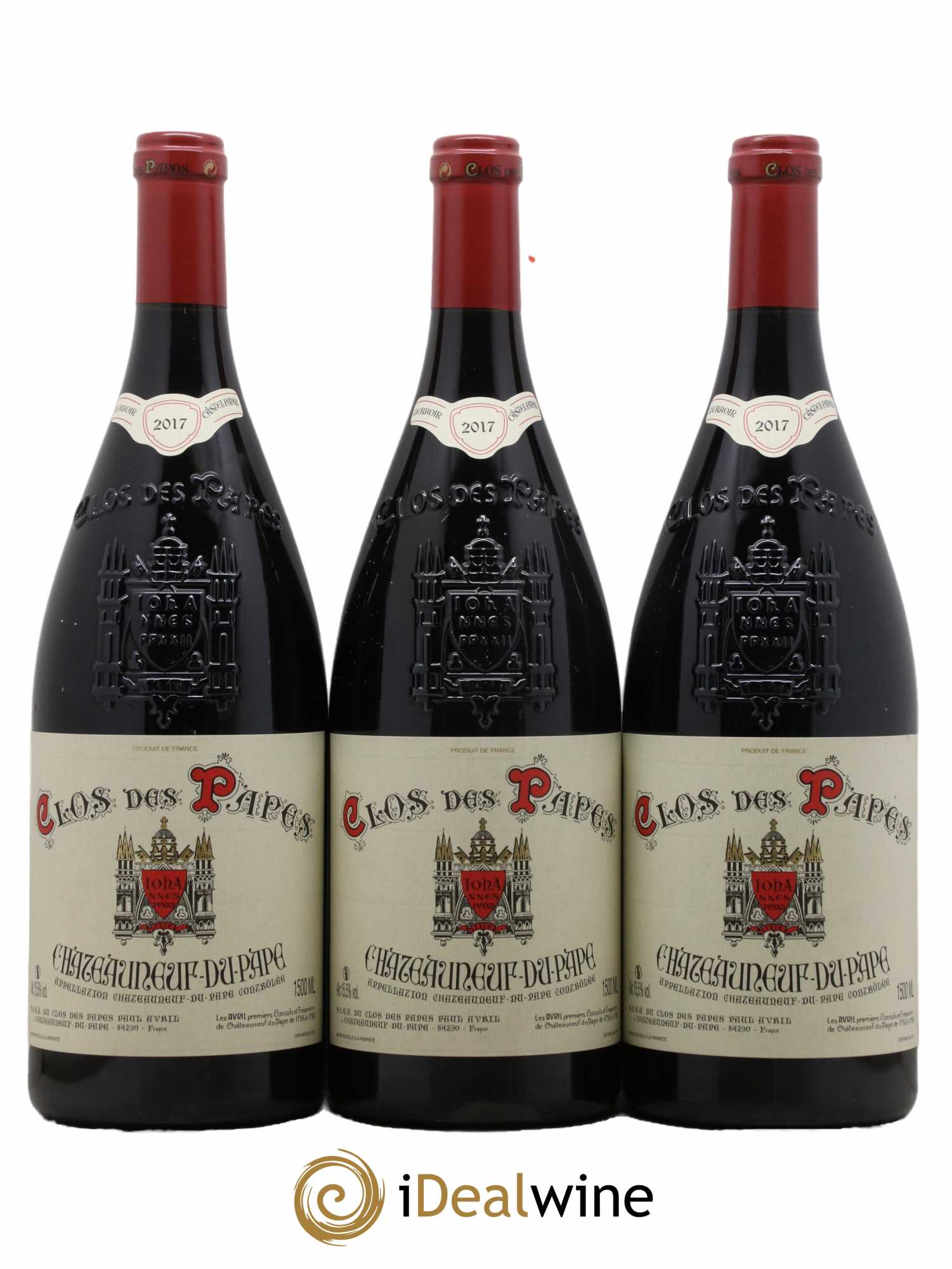 Châteauneuf-du-Pape Clos des Papes - Paul Avril 2017 - Lot de 3 magnums - 0