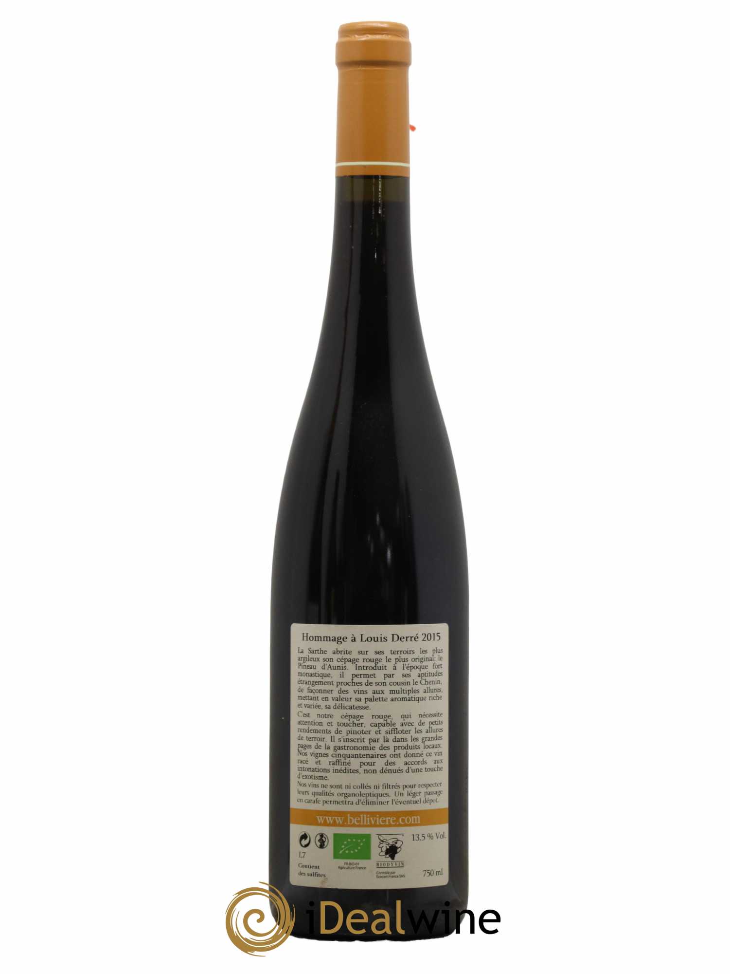 Coteaux du Loir Hommage à Louis Derré Domaine de Bellivière 2015 - Lot de 1 bouteille - 1