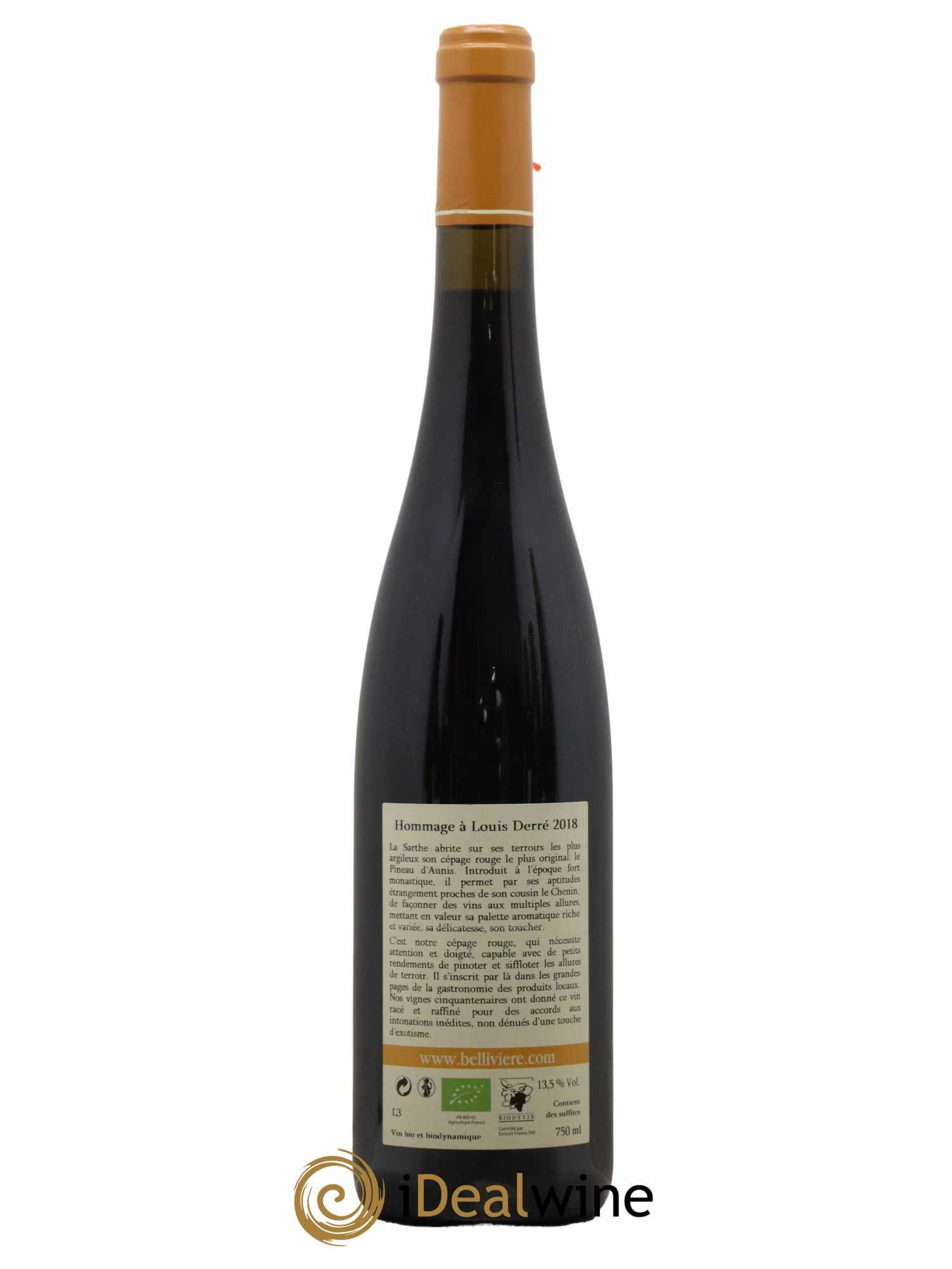 Coteaux du Loir Hommage à Louis Derré Domaine de Bellivière 2018 - Lot de 1 bouteille - 1