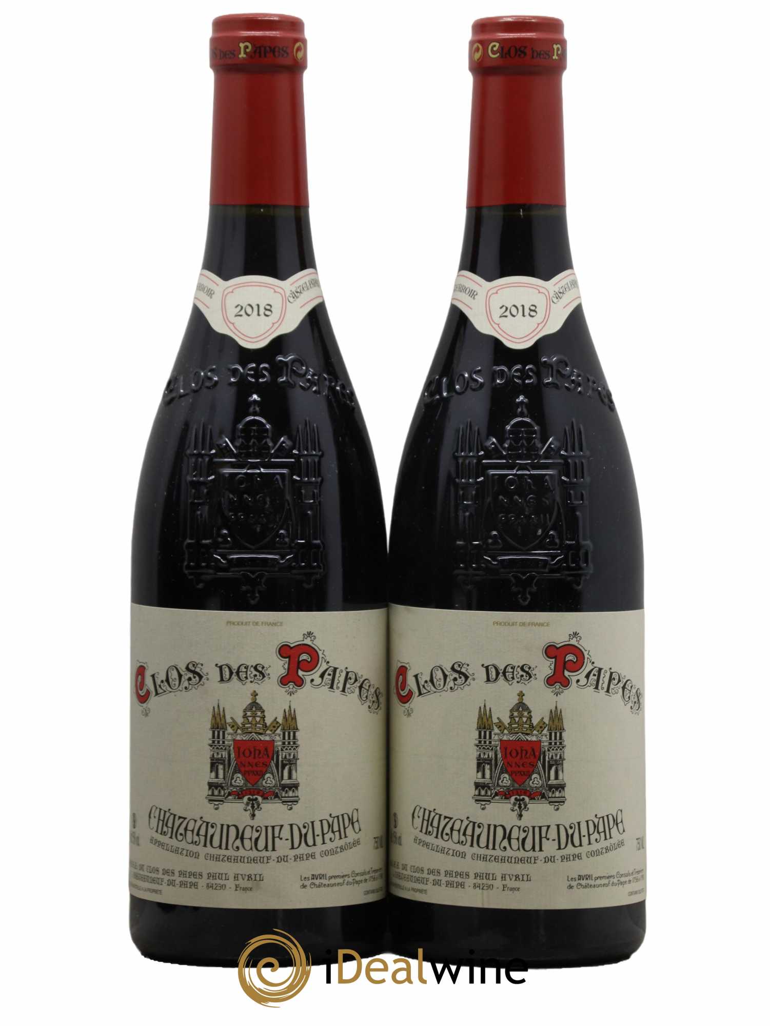 Châteauneuf-du-Pape Clos des Papes - Paul Avril 2018 - Lot de 2 bouteilles - 0