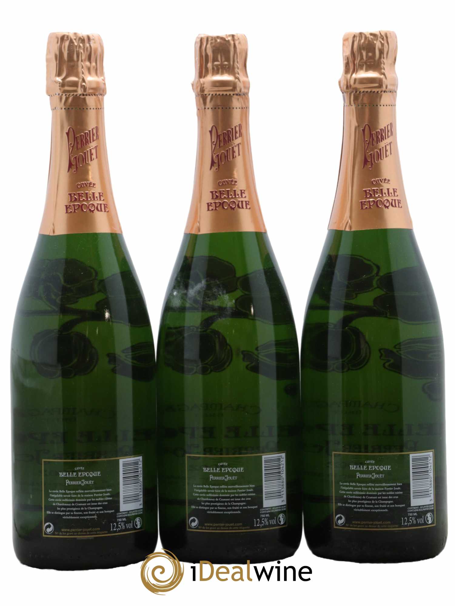 Cuvée Belle Epoque Brut Perrier-Jouët 2002 - Lot de 3 bouteilles - 1