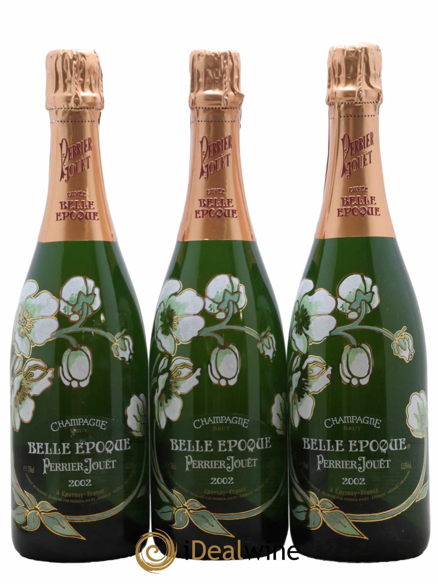 Cuvée Belle Epoque Brut Perrier-Jouët 2002 - Lot de 3 bouteilles - 0