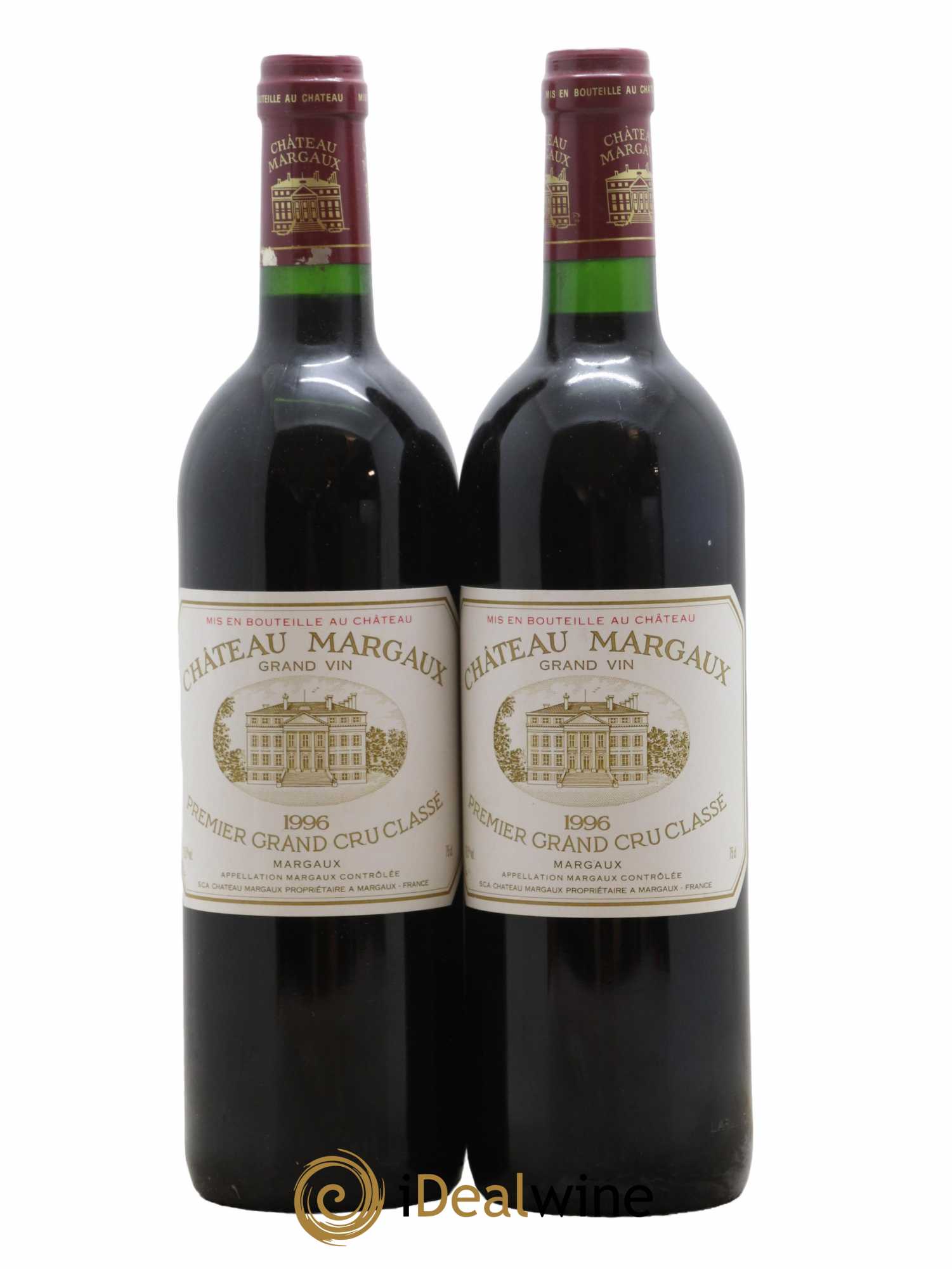 Château Margaux 1er Grand Cru Classé 1996 - Lot de 2 bouteilles - 0