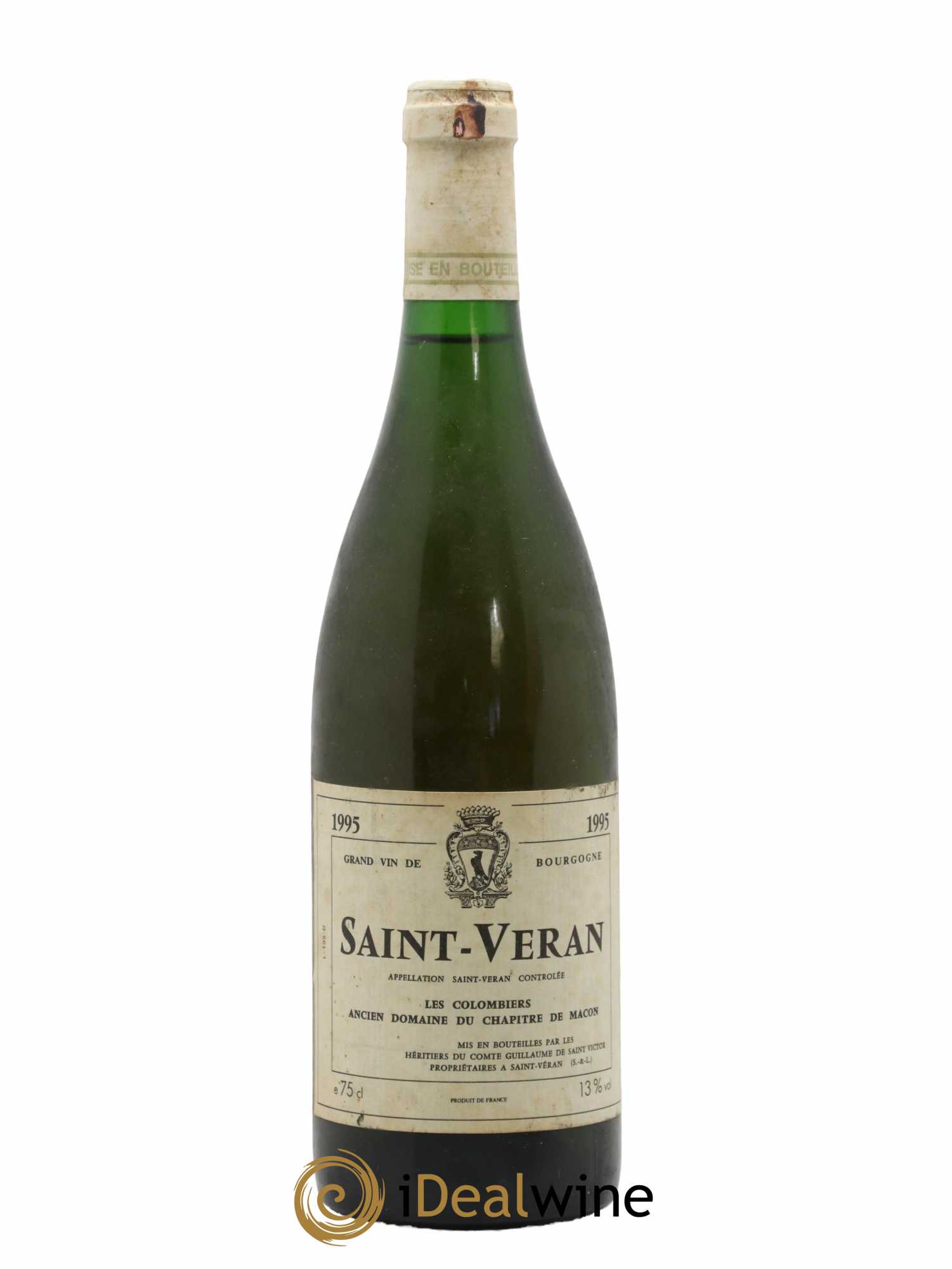 Saint-Véran Héritiers Du Comte Guillaume De St Victor Domaine Du Chapitre De Macon 1995 - Lot de 1 bouteille - 0