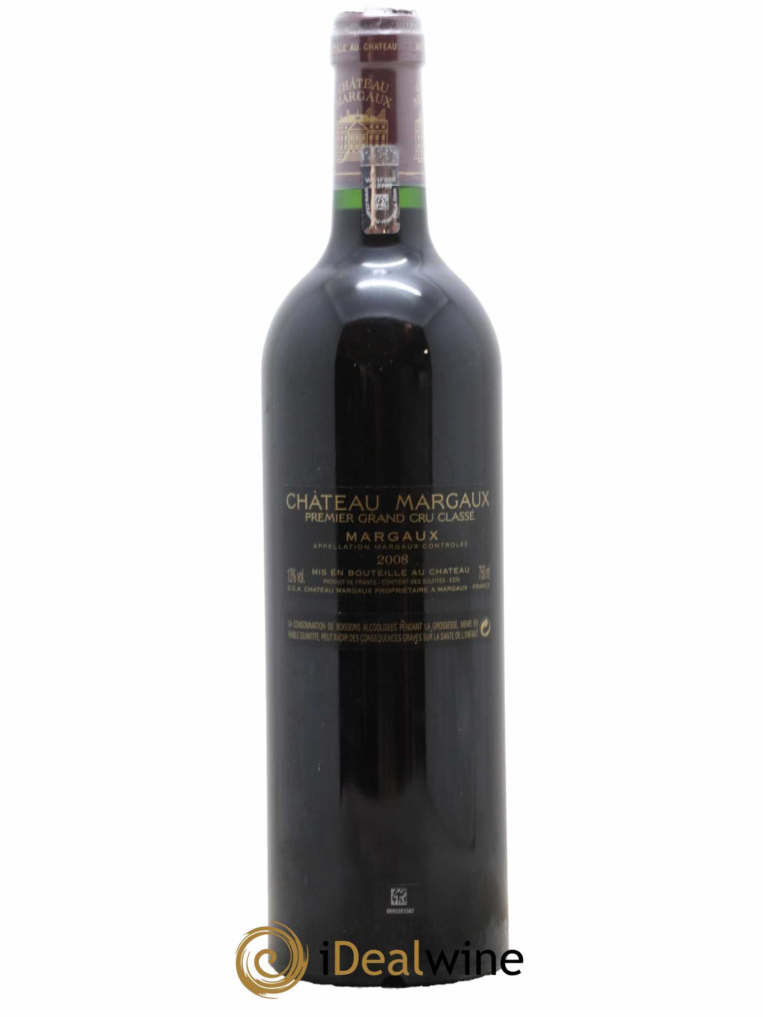 Château Margaux 1er Grand Cru Classé 2008 - Lot de 1 bouteille - 1