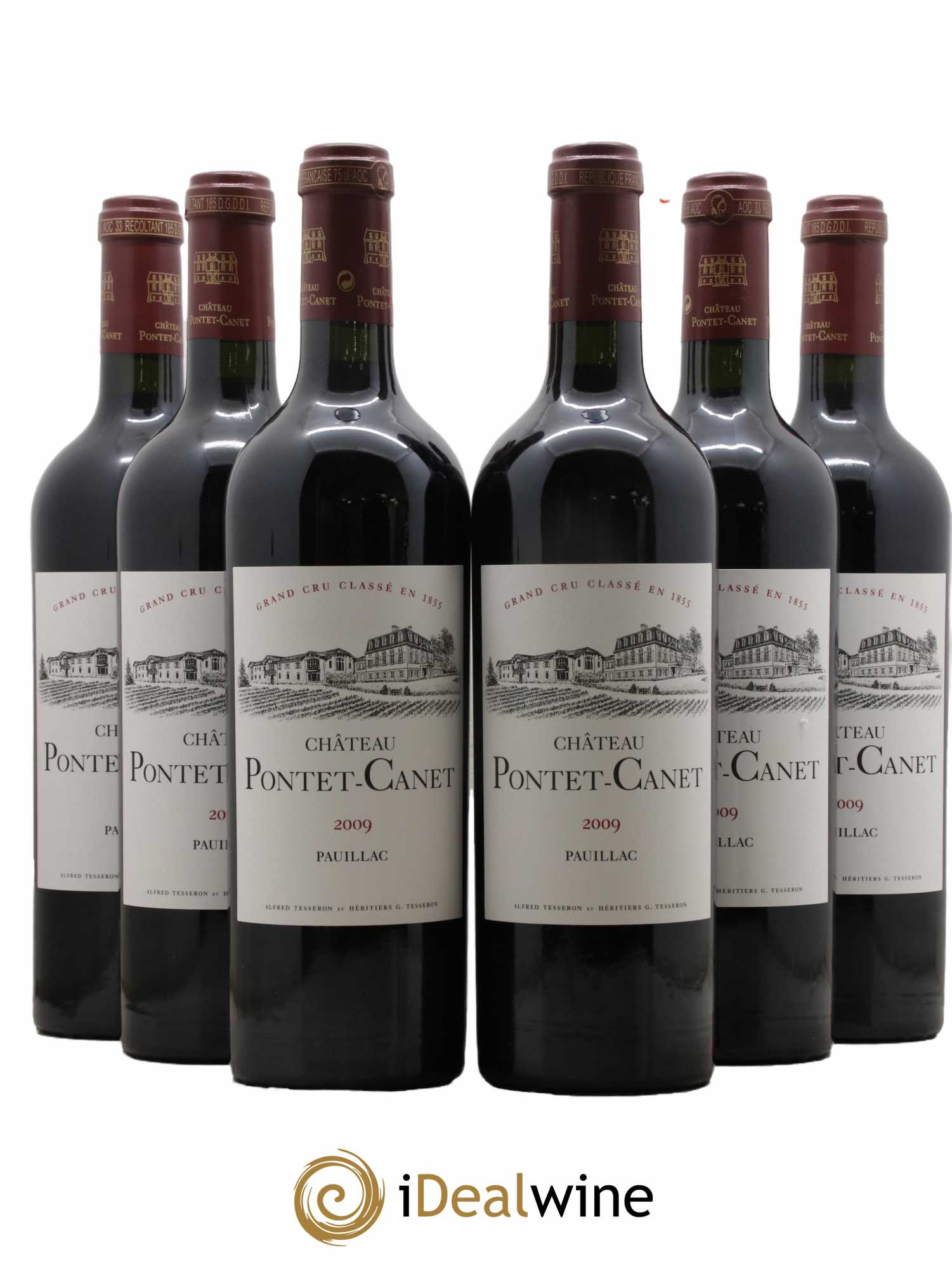 Château Pontet Canet 5ème Grand Cru Classé 2009 - Lot de 6 bouteilles - 0