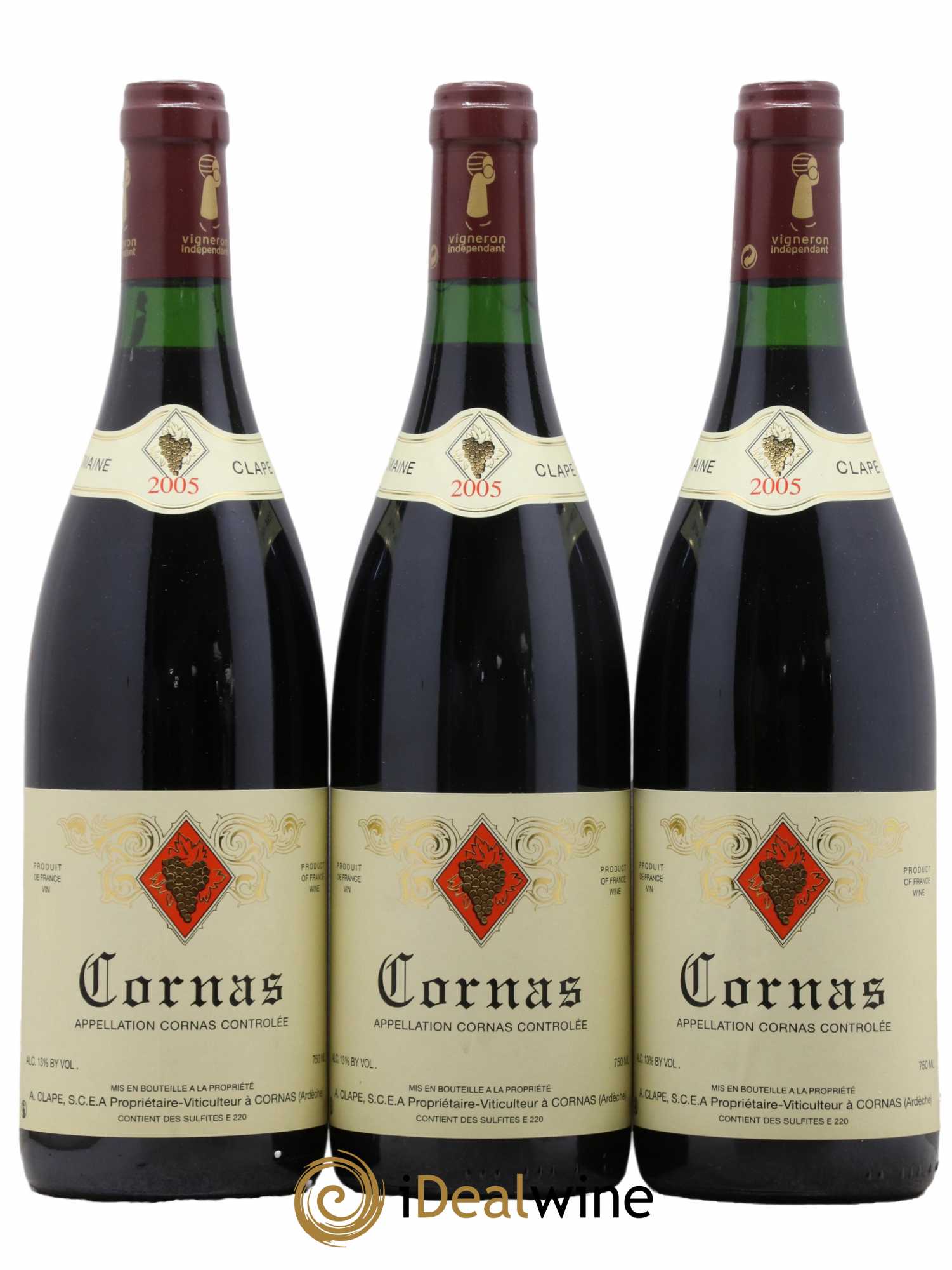 Cornas Auguste Clape 2005 - Lot de 3 bouteilles - 0