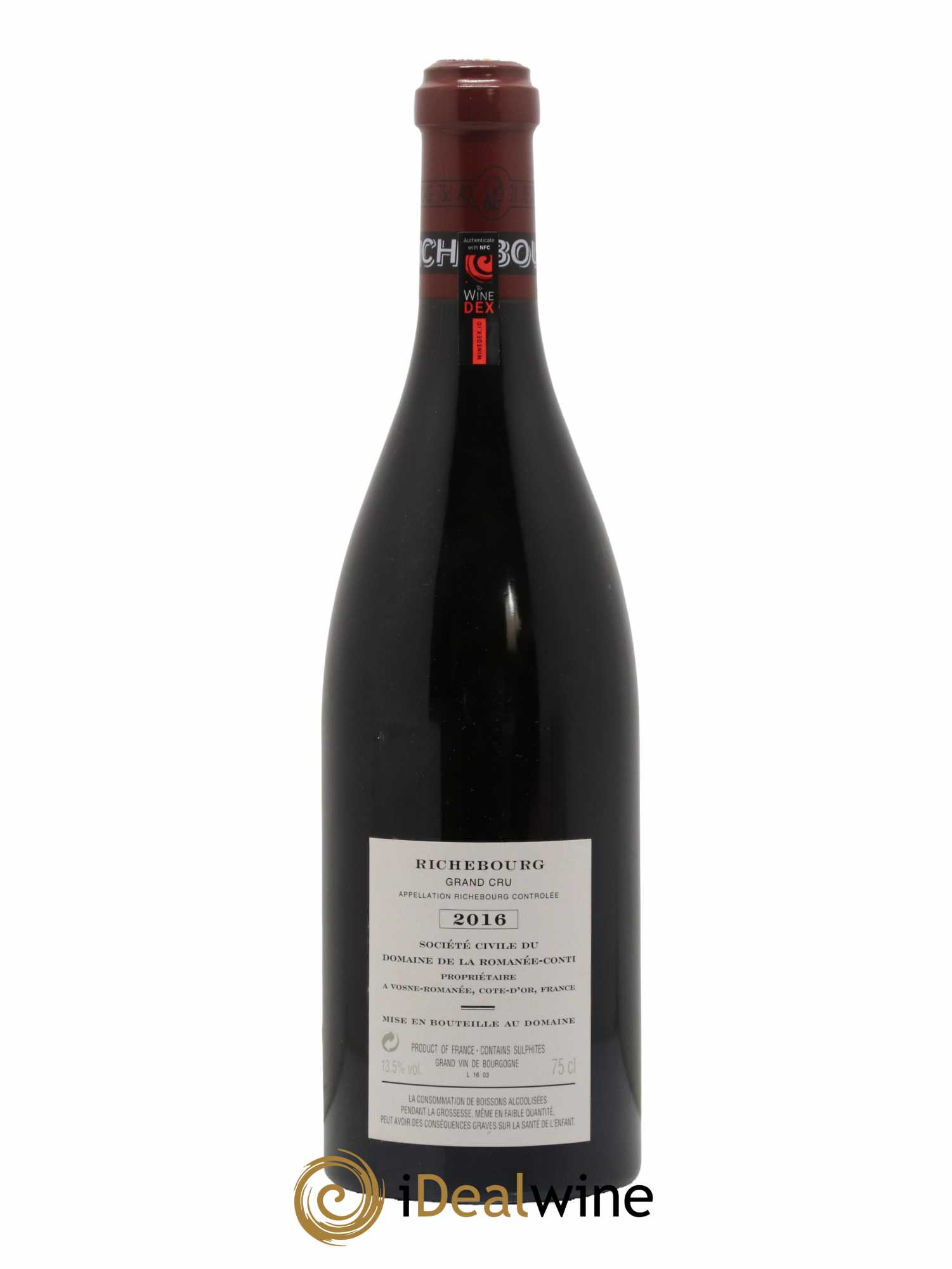 Richebourg Grand Cru Domaine de la Romanée-Conti 2016 - Lot de 1 bouteille - 1
