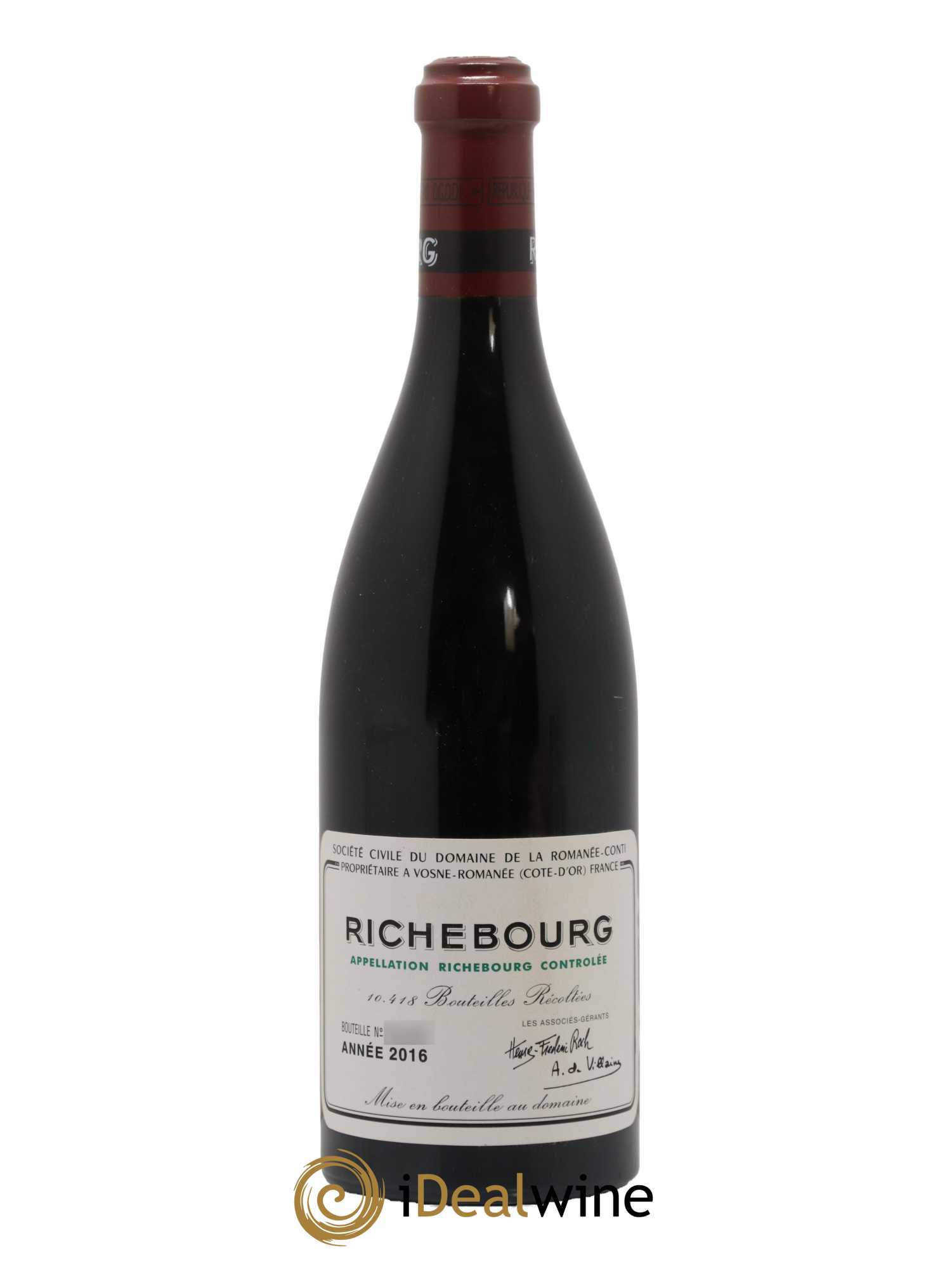 Richebourg Grand Cru Domaine de la Romanée-Conti 2016 - Lot de 1 bouteille - 0