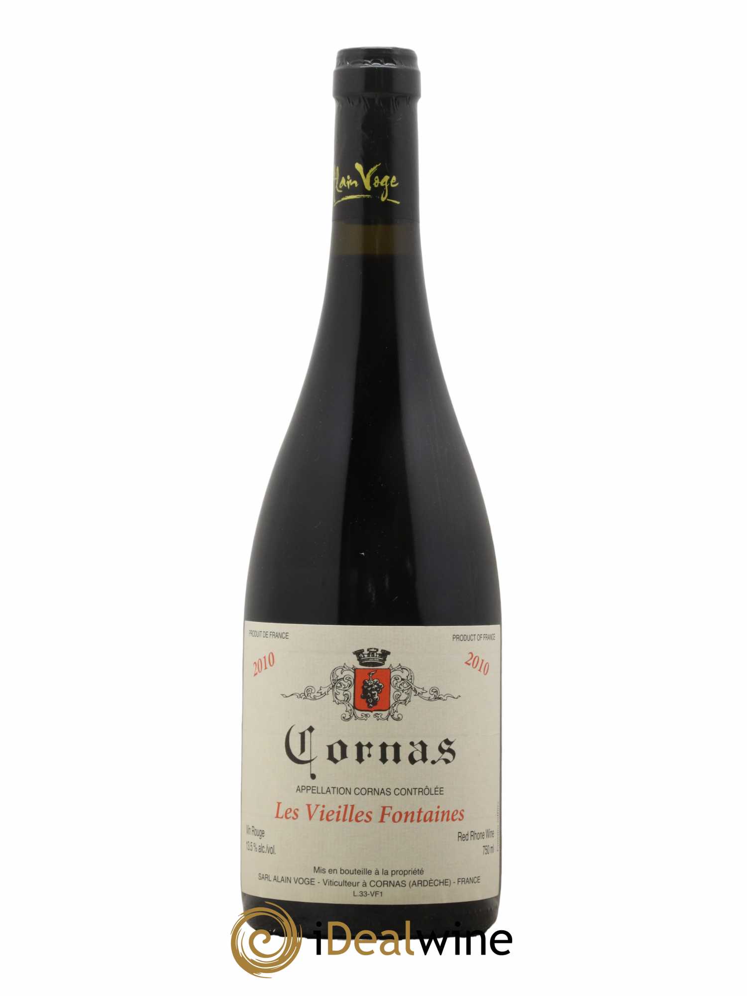 Cornas Les Vieilles Fontaines Alain Voge (Domaine) 2010 - Lot de 1 bouteille - 0