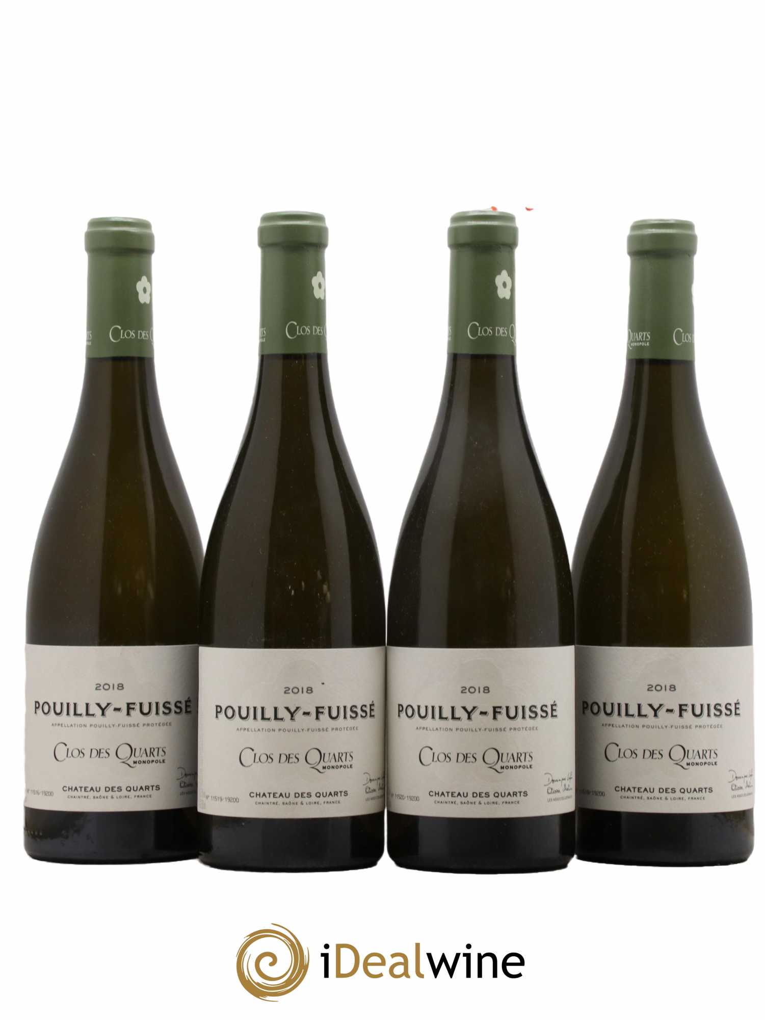 Pouilly-Fuissé Clos Des Quarts Château Des Quarts 2018 - Lot de 4 bouteilles - 0