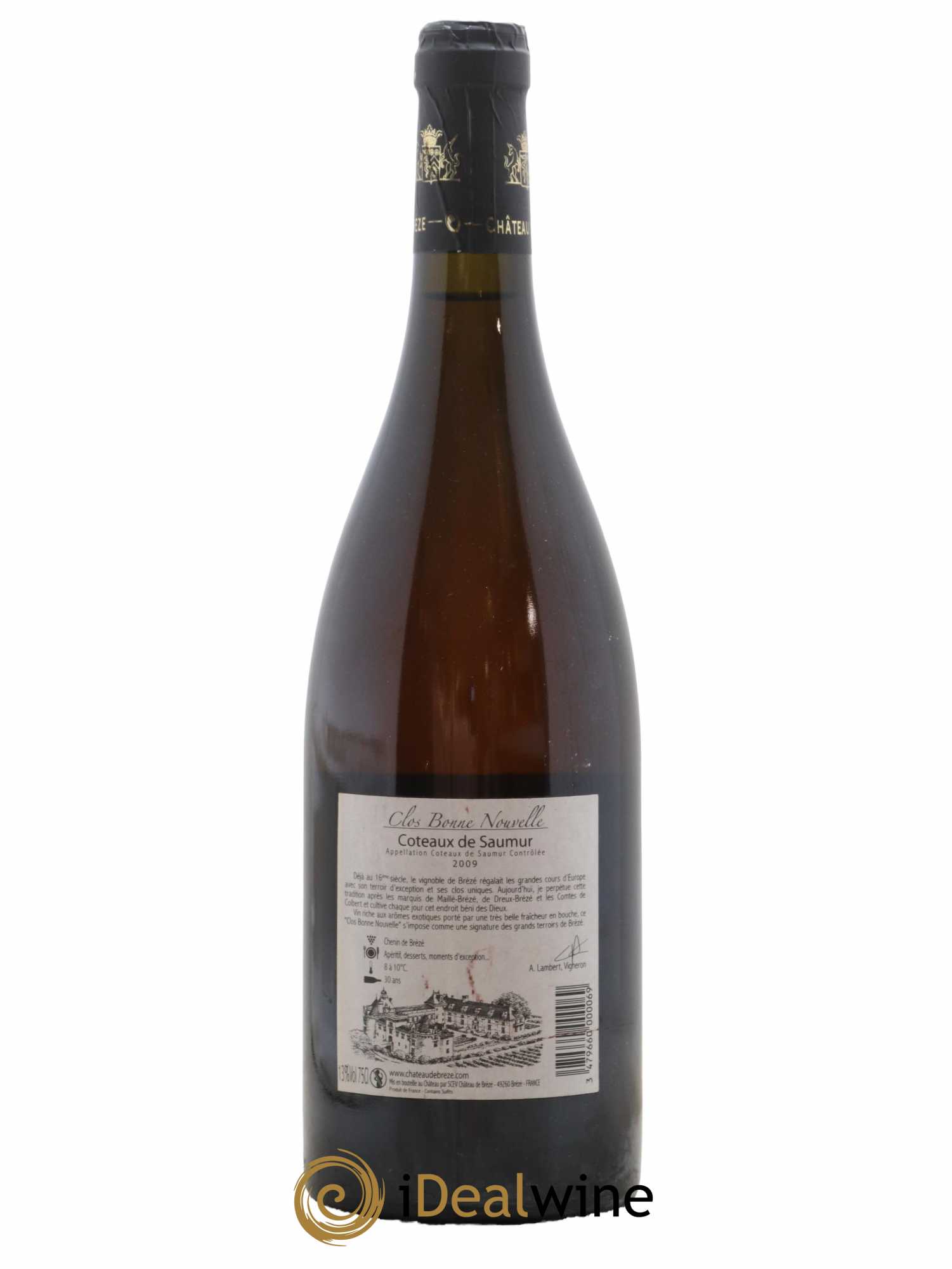 Coteaux de Saumur Clos Bonne Nouvelle Château de Brézé 2009 - Lot de 1 bouteille - 1