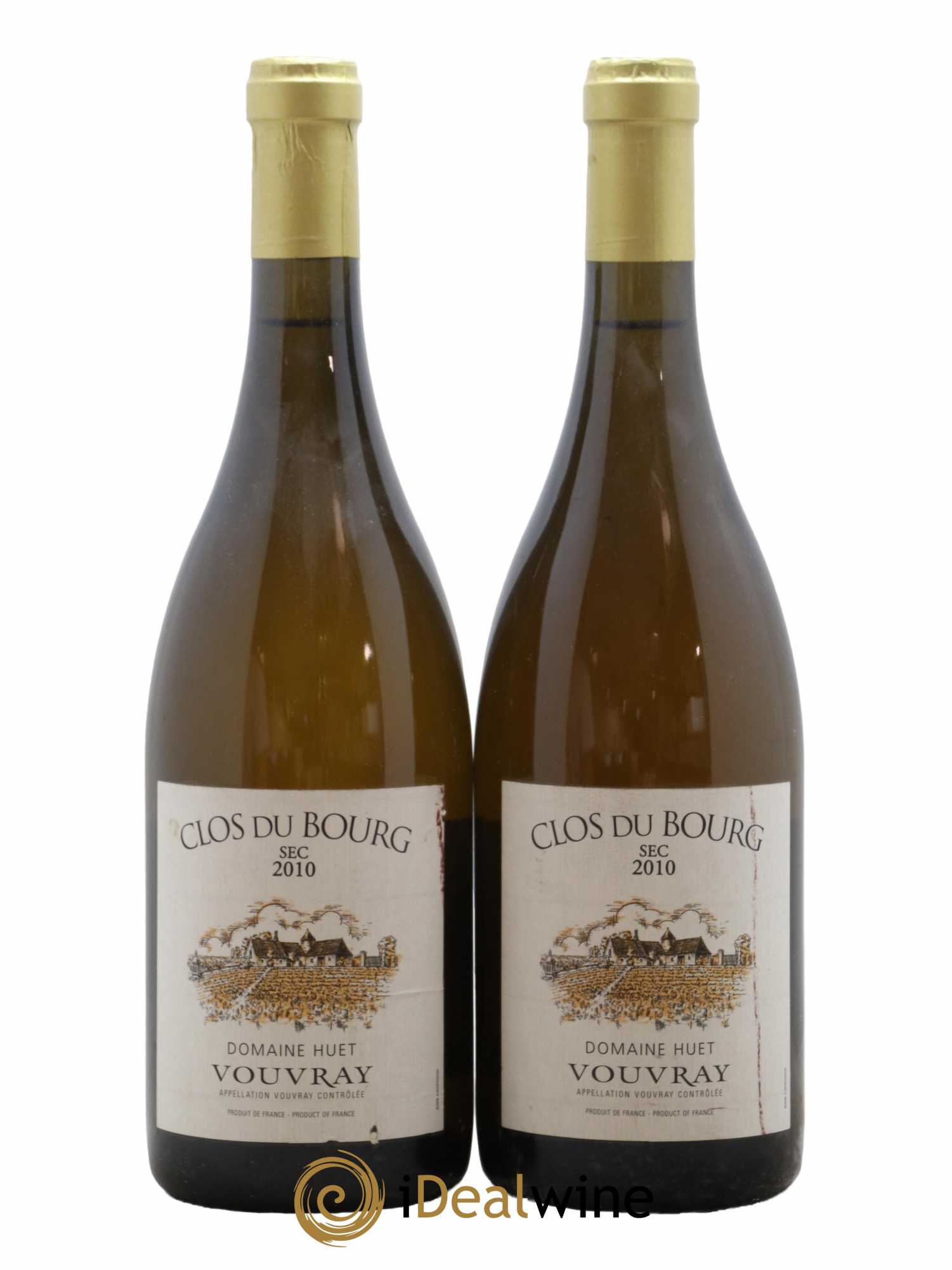 Vouvray Clos du Bourg Sec Domaine Huet 2010 - Lot de 2 bouteilles - 0