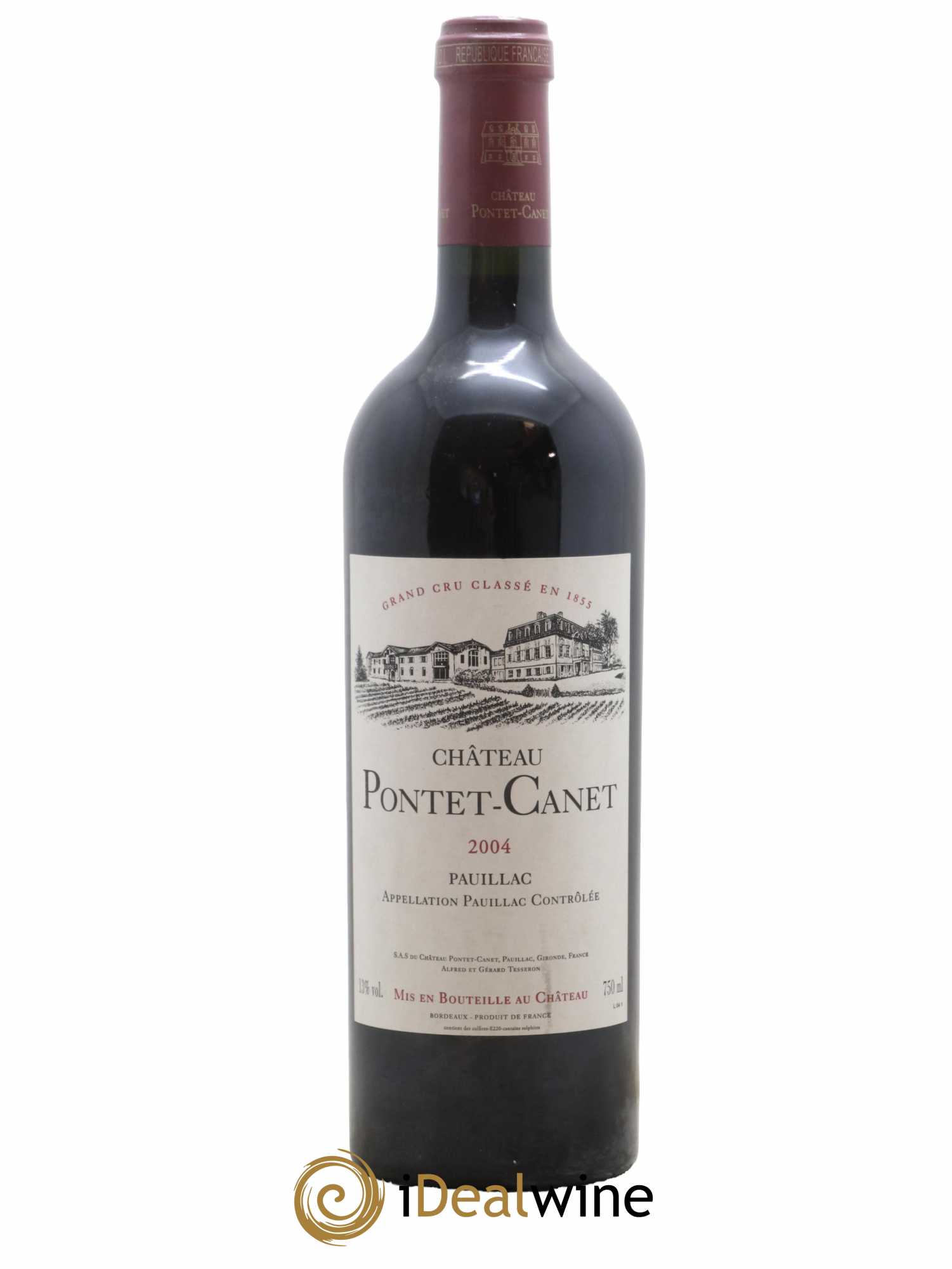 Château Pontet Canet 5ème Grand Cru Classé 2004 - Lot de 1 bouteille - 0