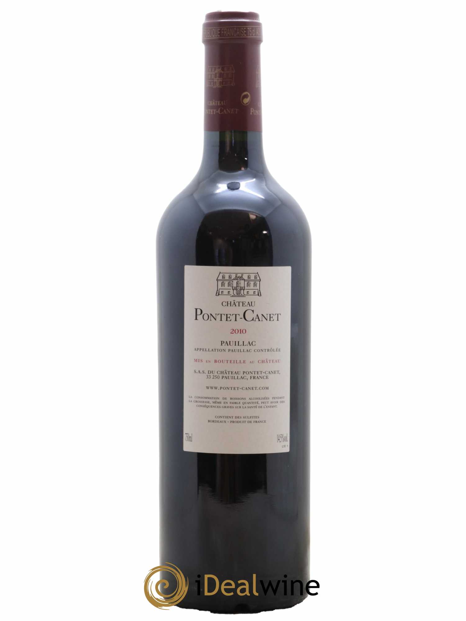 Château Pontet Canet 5ème Grand Cru Classé 2010 - Lot de 1 bouteille - 1
