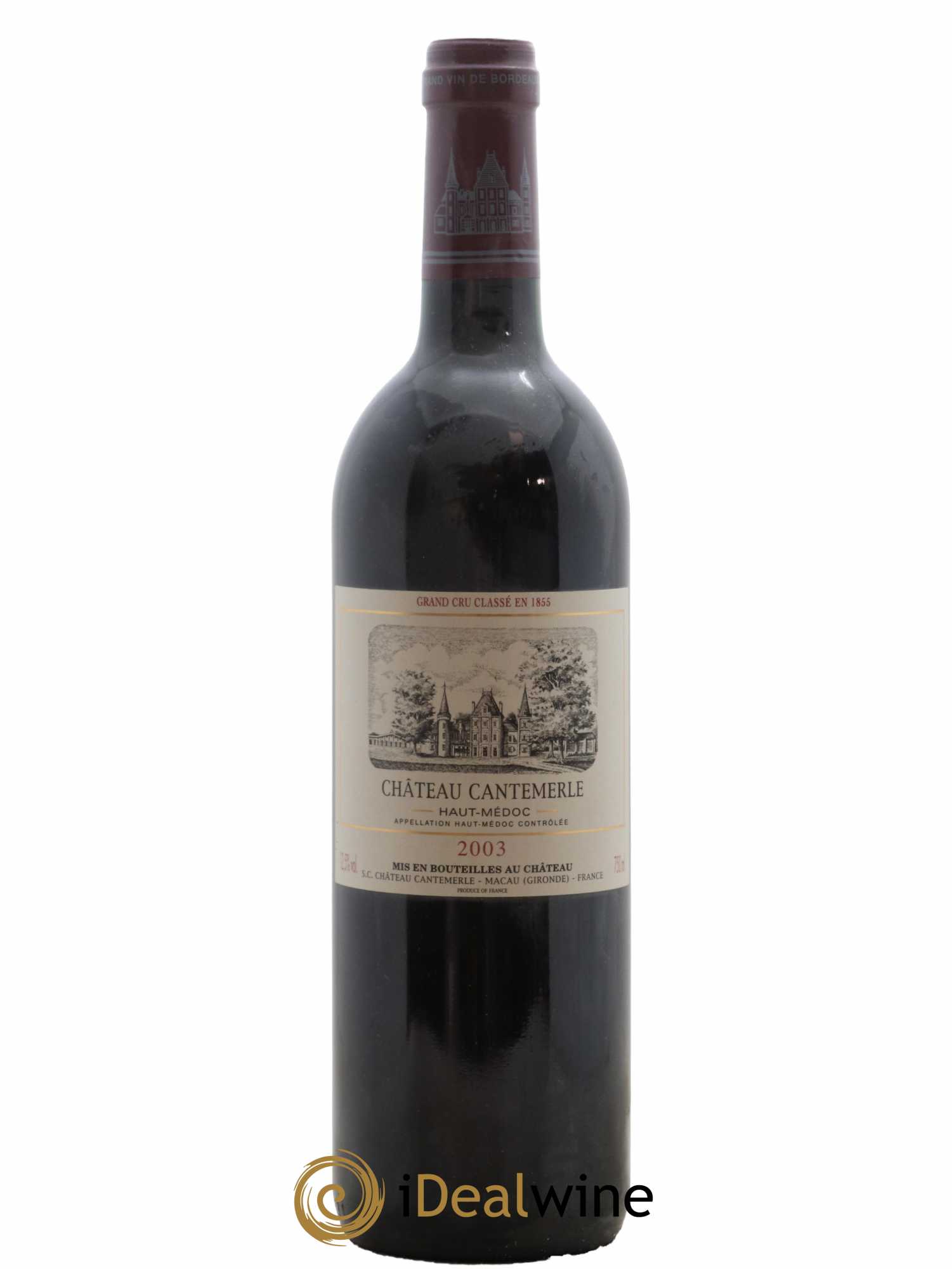 Château Cantemerle 5ème Grand Cru Classé 2003 - Lot de 1 bouteille - 0