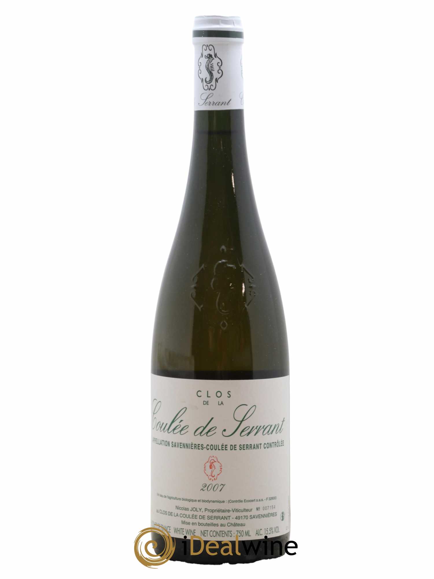 Savennières Clos de la Coulée de Serrant Vignobles de la Coulée de Serrant - Nicolas Joly 2007 - Lot de 1 bouteille - 0